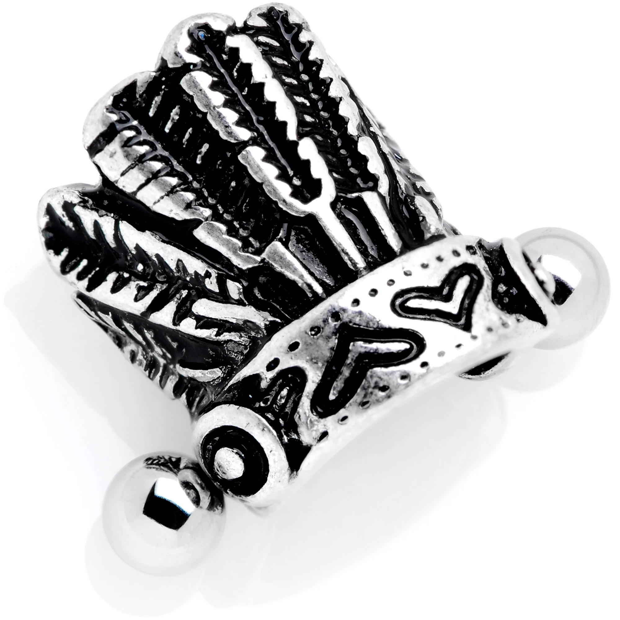 16G 1/2 Southwestern Feather Headdress Cuff Cartilage Earring