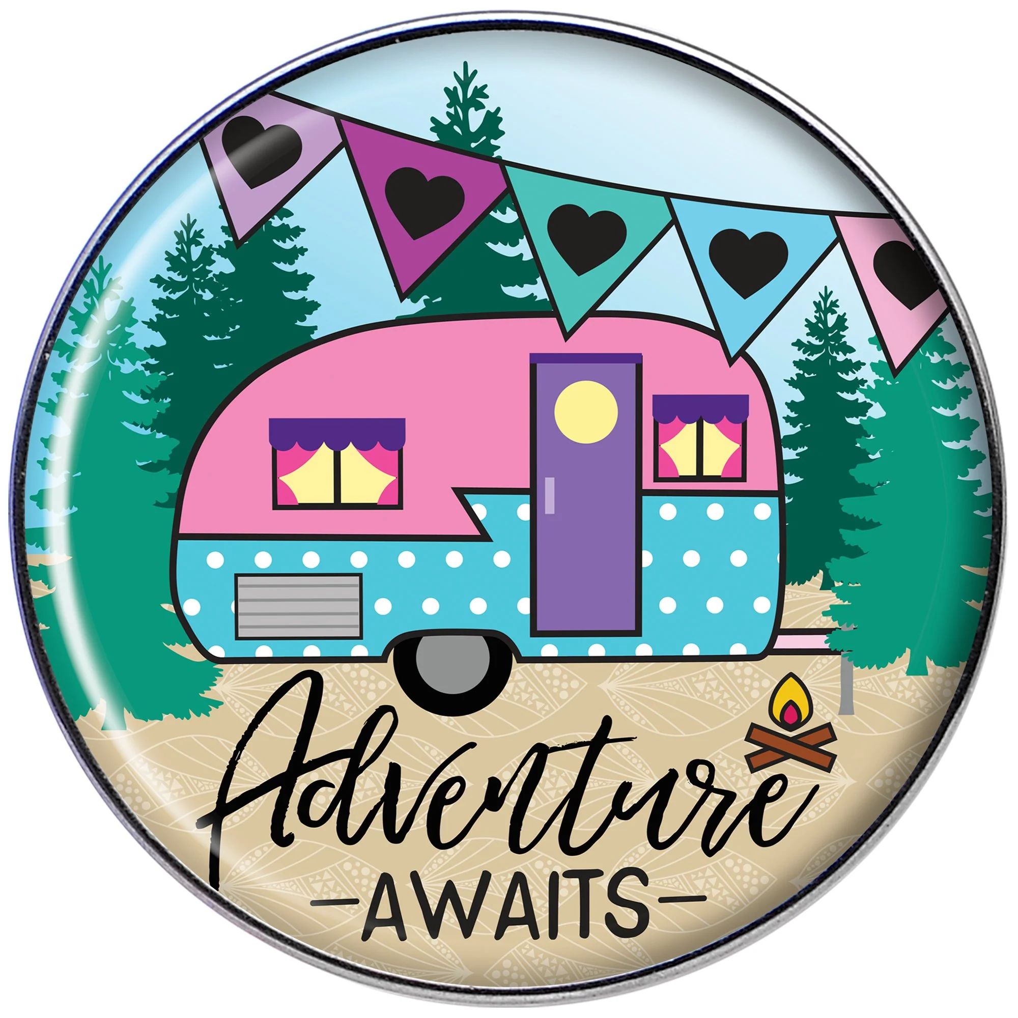 16G 1/4 Adventure Awaits Camper Tragus Cartilage Earring - Image 2