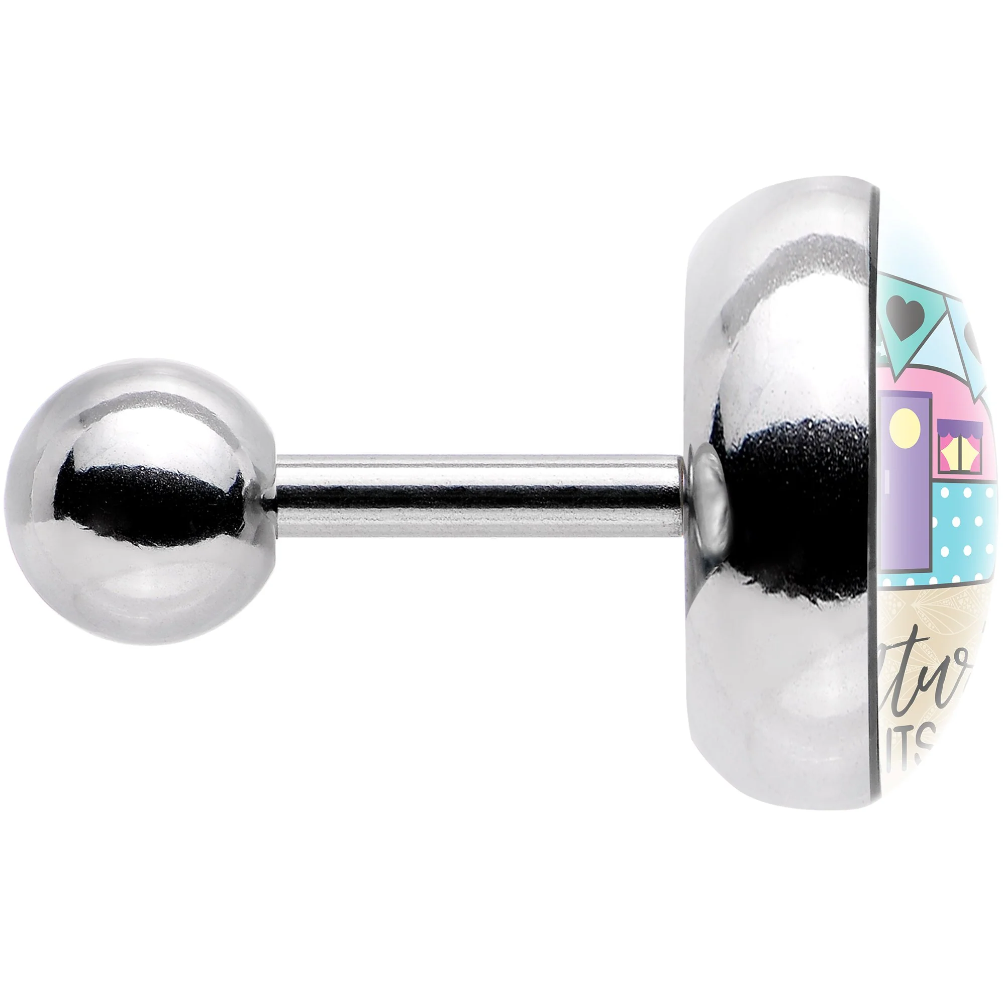 16G 1/4 Adventure Awaits Camper Tragus Cartilage Earring - Image 3