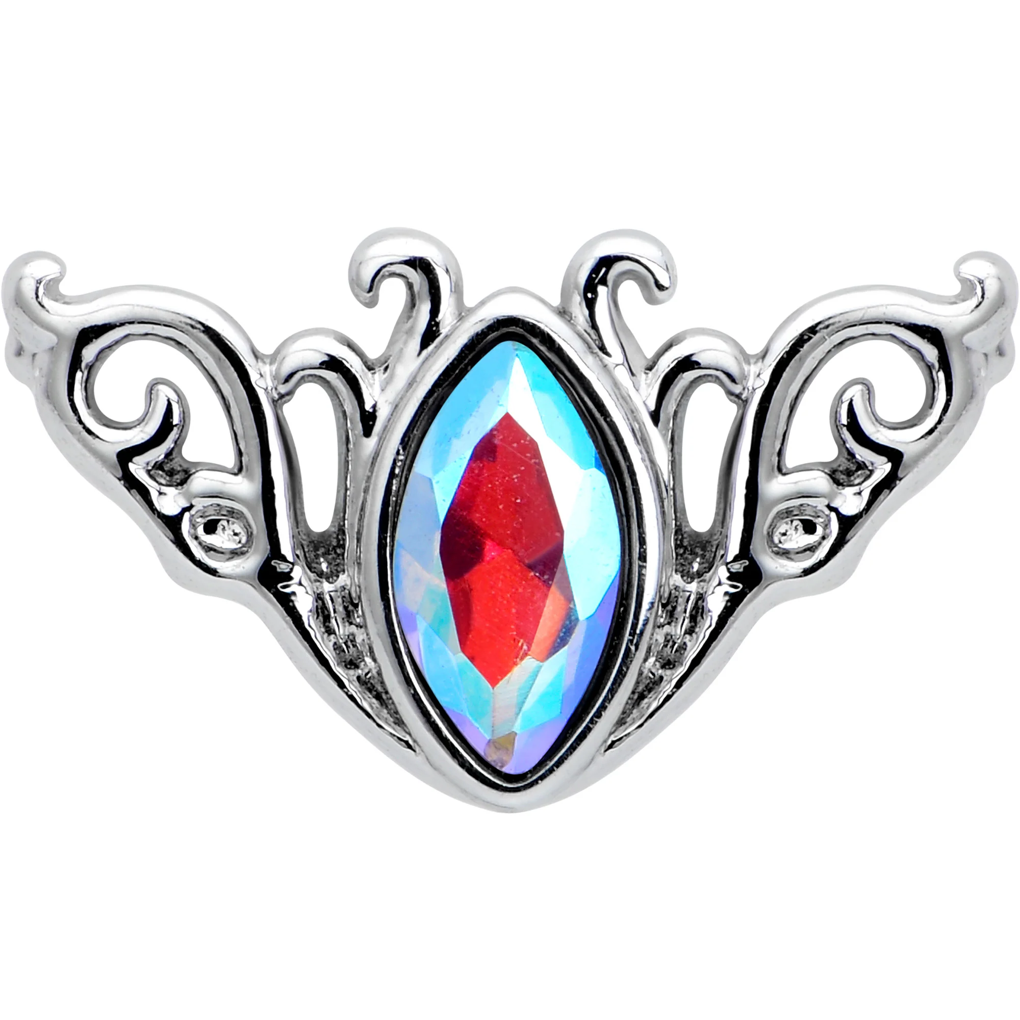 16G 1/4 Aurora Gem Deco Waves Labret - Image 2