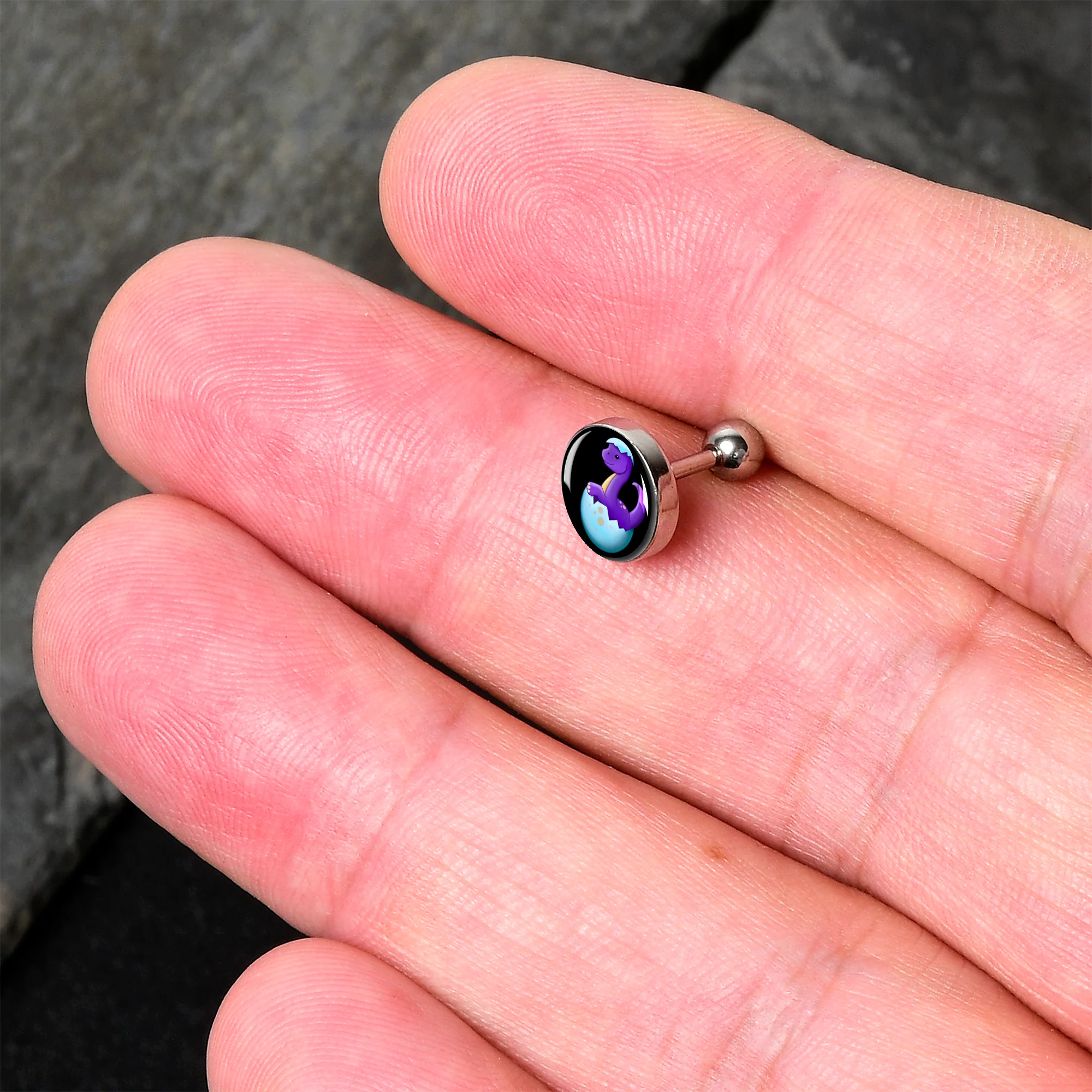 16G 1/4 Baby Dinosaur Cartilage Tragus Earring by Onyx O - Image 2