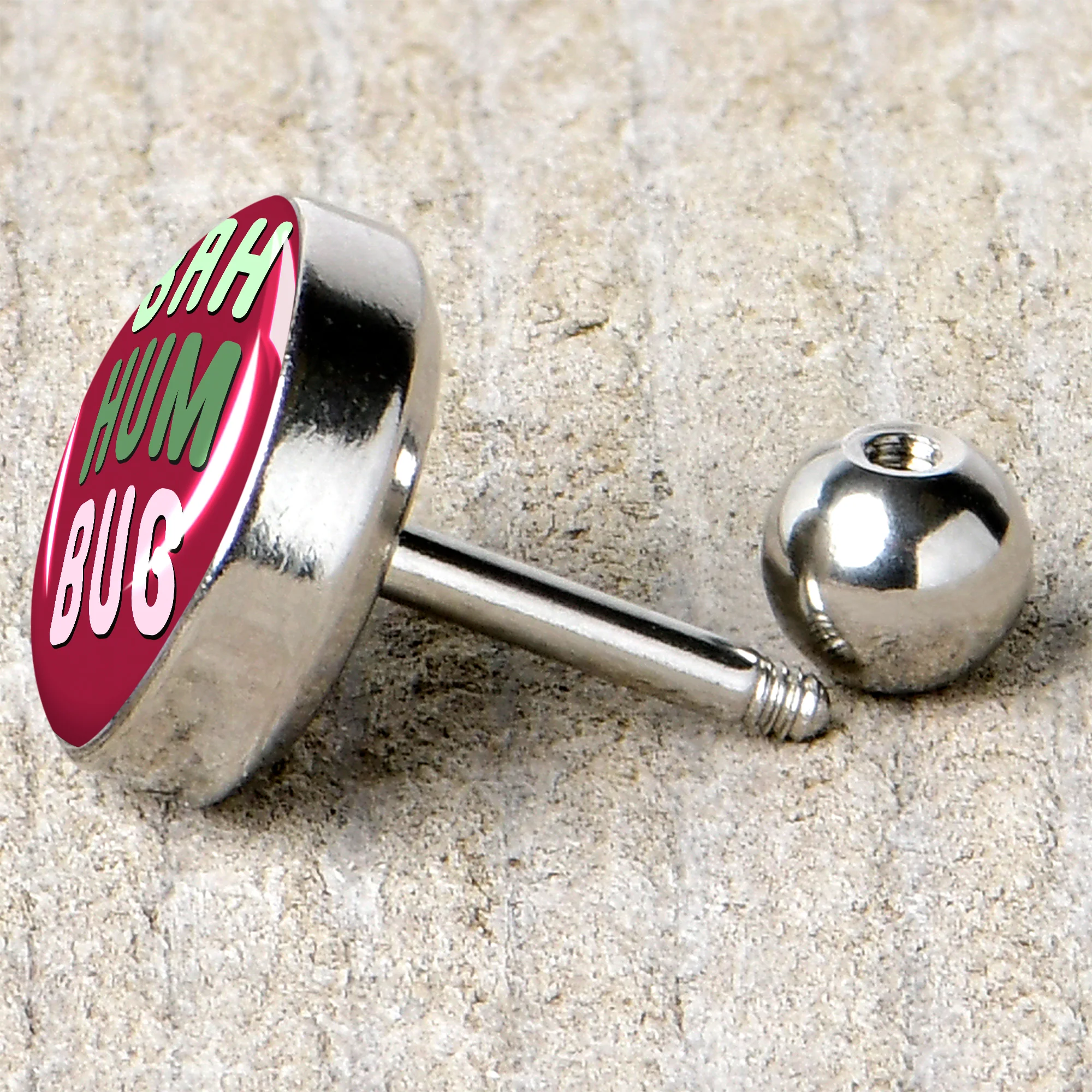 16G 1/4 Bah Humbug Holiday Grouch Tragus Cartilage Earring by Onyx O - Image 5