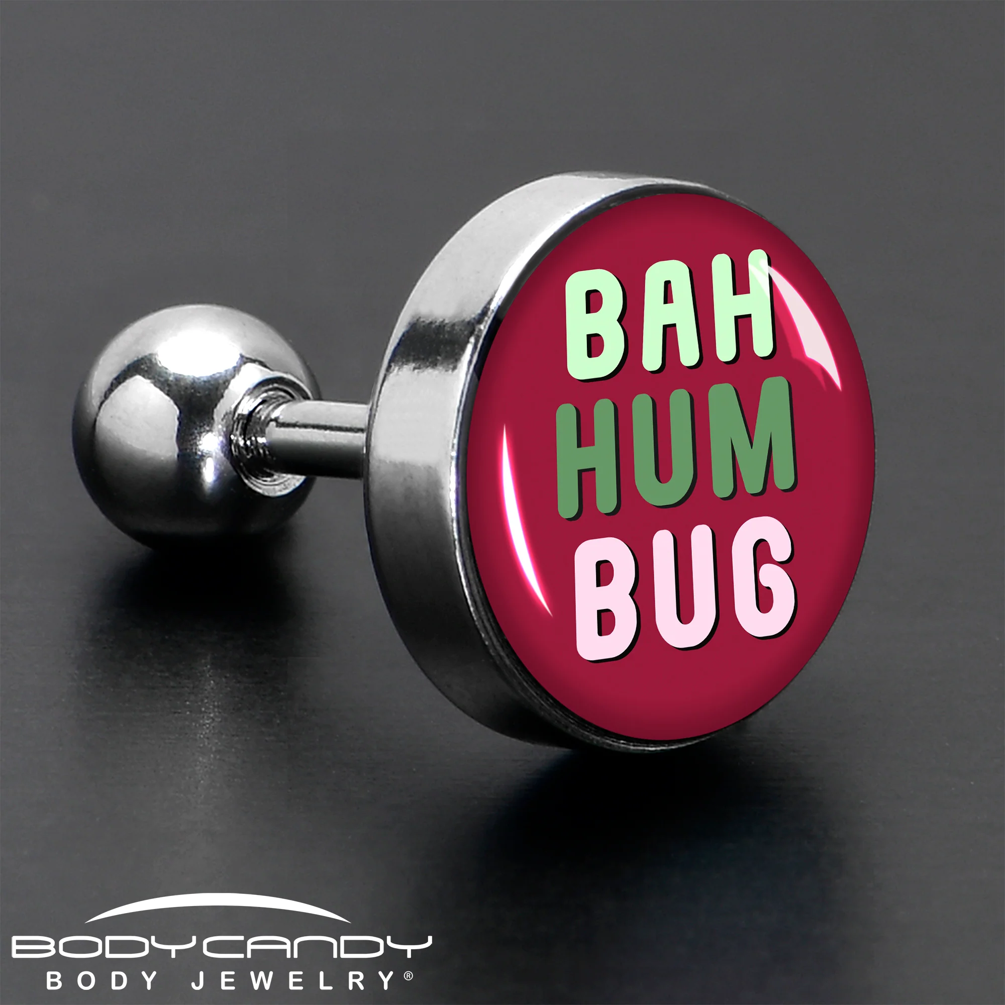 16G 1/4 Bah Humbug Holiday Grouch Tragus Cartilage Earring by Onyx O - Image 7