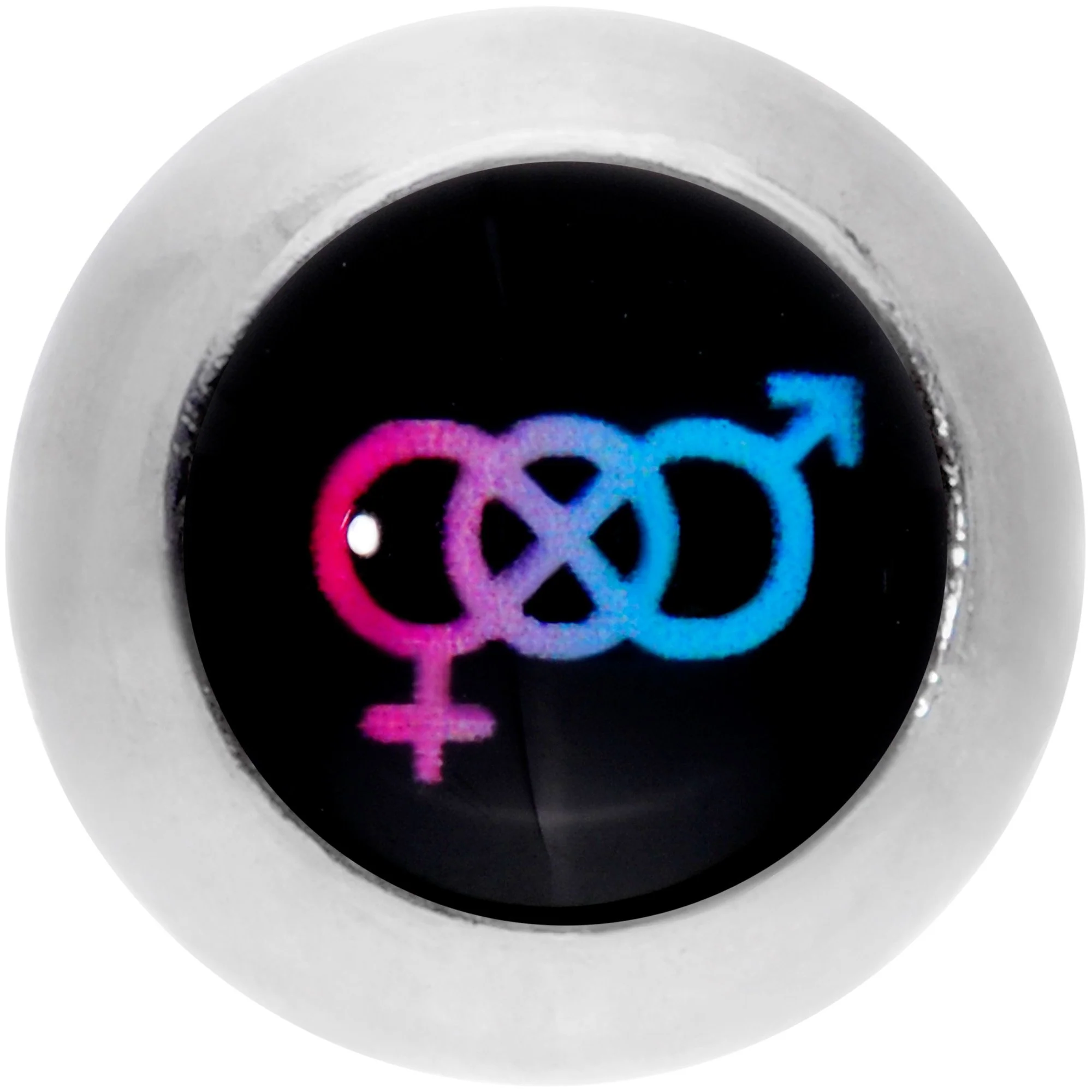16G 1/4 Bisexual Pride Flag Cartilage Tragus Earring - Image 2