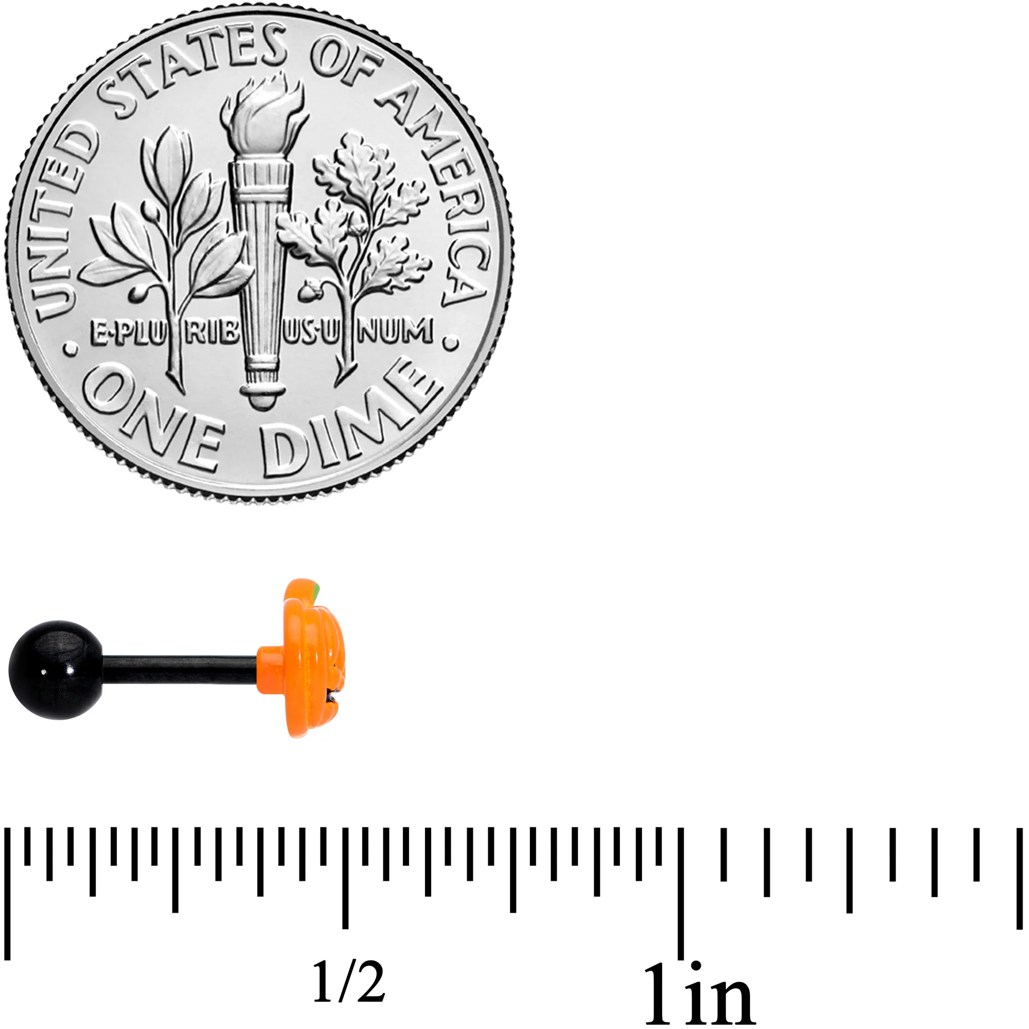 16G 1/4 Black Bat Ghost Halloween Cartilage Tragus Set of 3 - Image 5