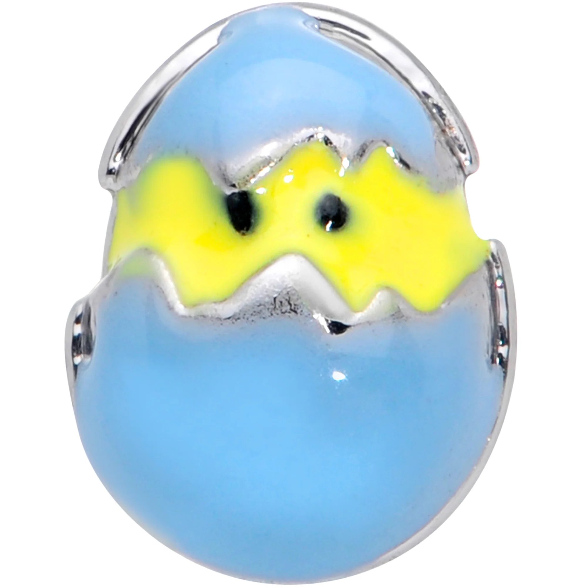 16G 1/4 Black Blue Easter Egg Chick Cartilage Tragus Earring - Image 2