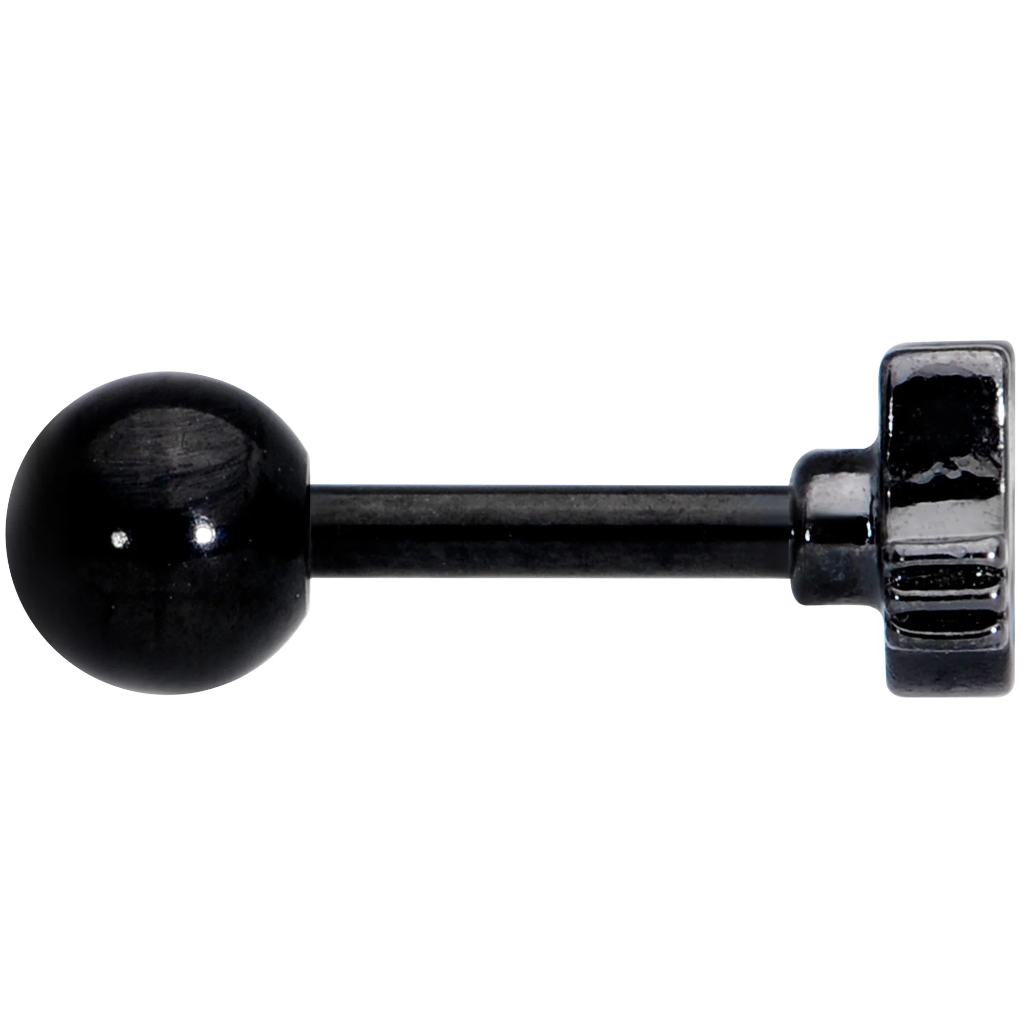 16G 1/4 Black Cat Mouse Halloween Cartilage Tragus Earring - Image 3