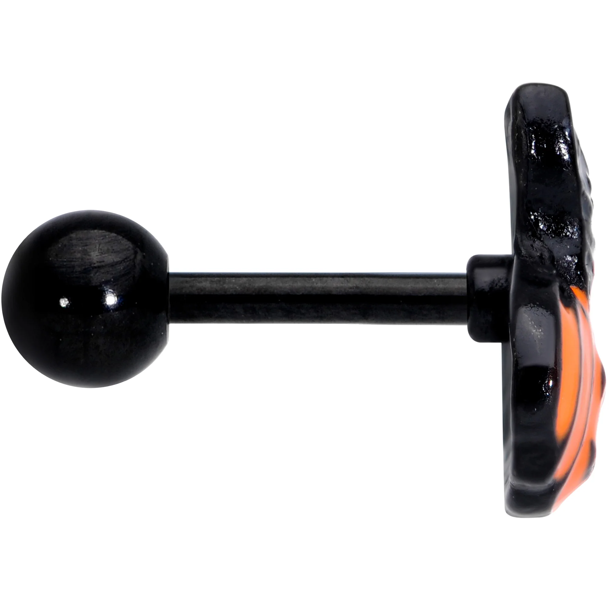 16G 1/4 Black Cat Surprise Pumpkin Halloween Cartilage Tragus - Image 3