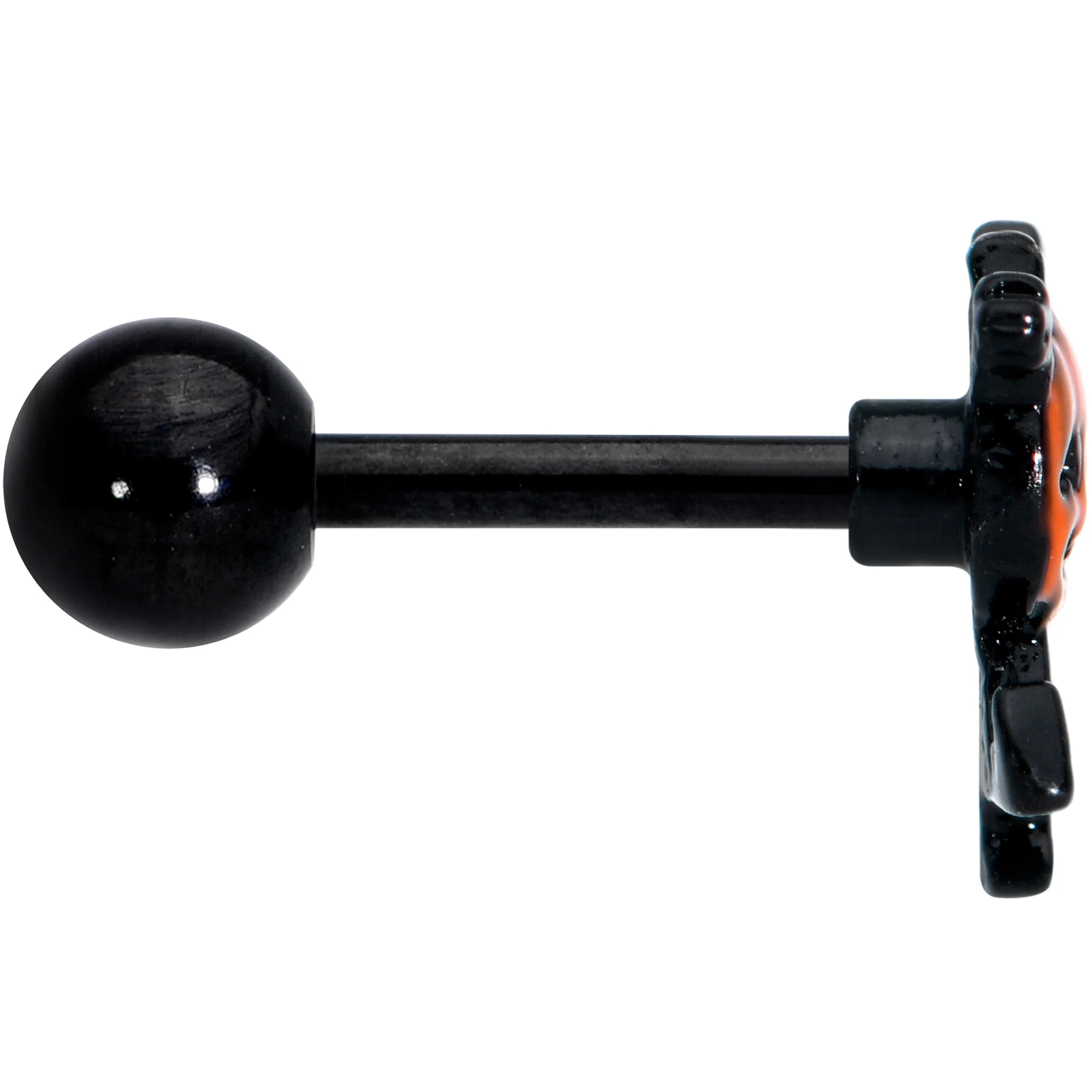 16G 1/4 Black Dancing Skeleton Pumpkin Halloween Cartilage Tragus - Image 3