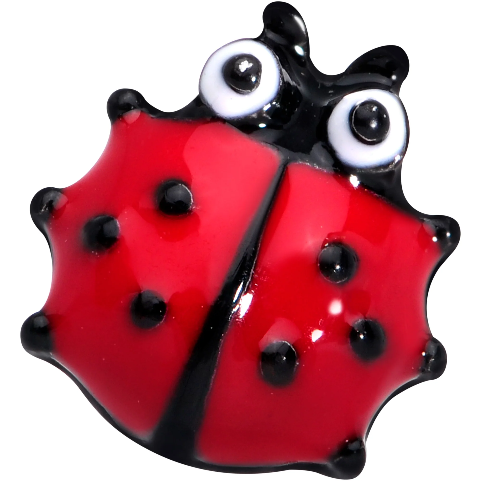 16G 1/4 Black Insect Ladybug Labret Monroe Tragus - Image 2