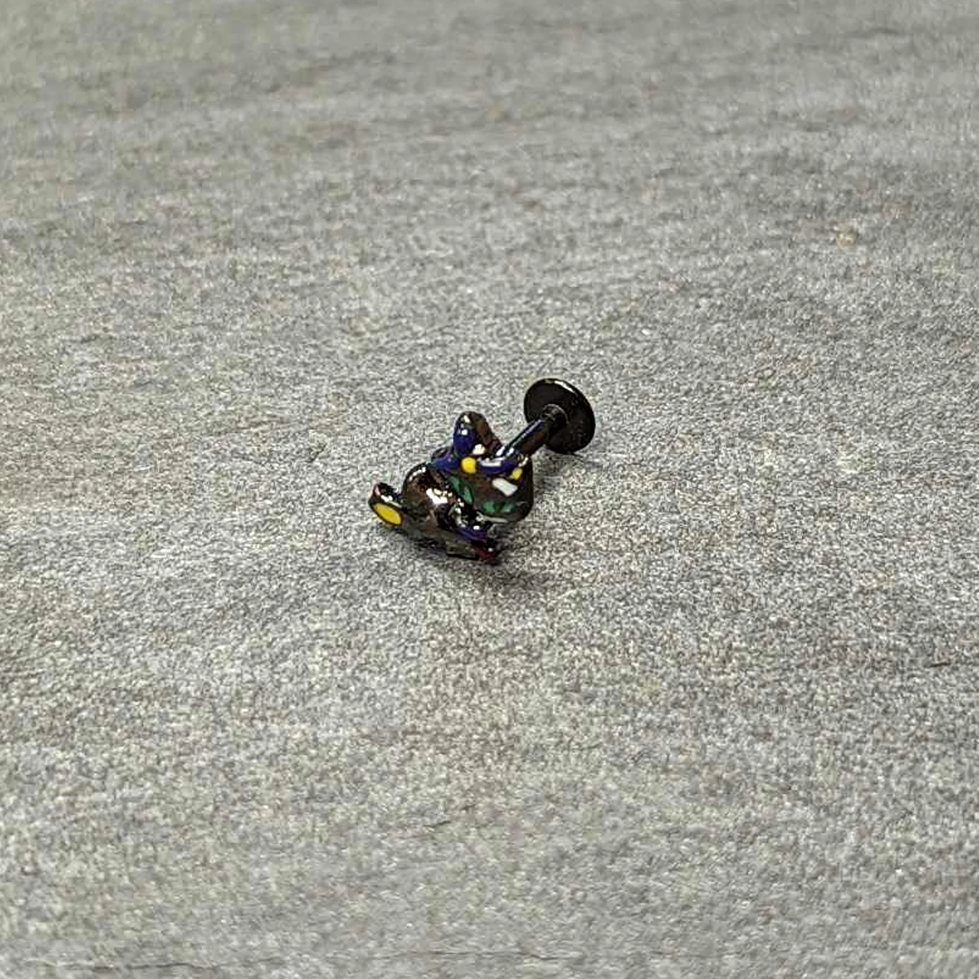 16G 1/4 Black Witch Cat Halloween Labret Monroe Tragus - Image 7