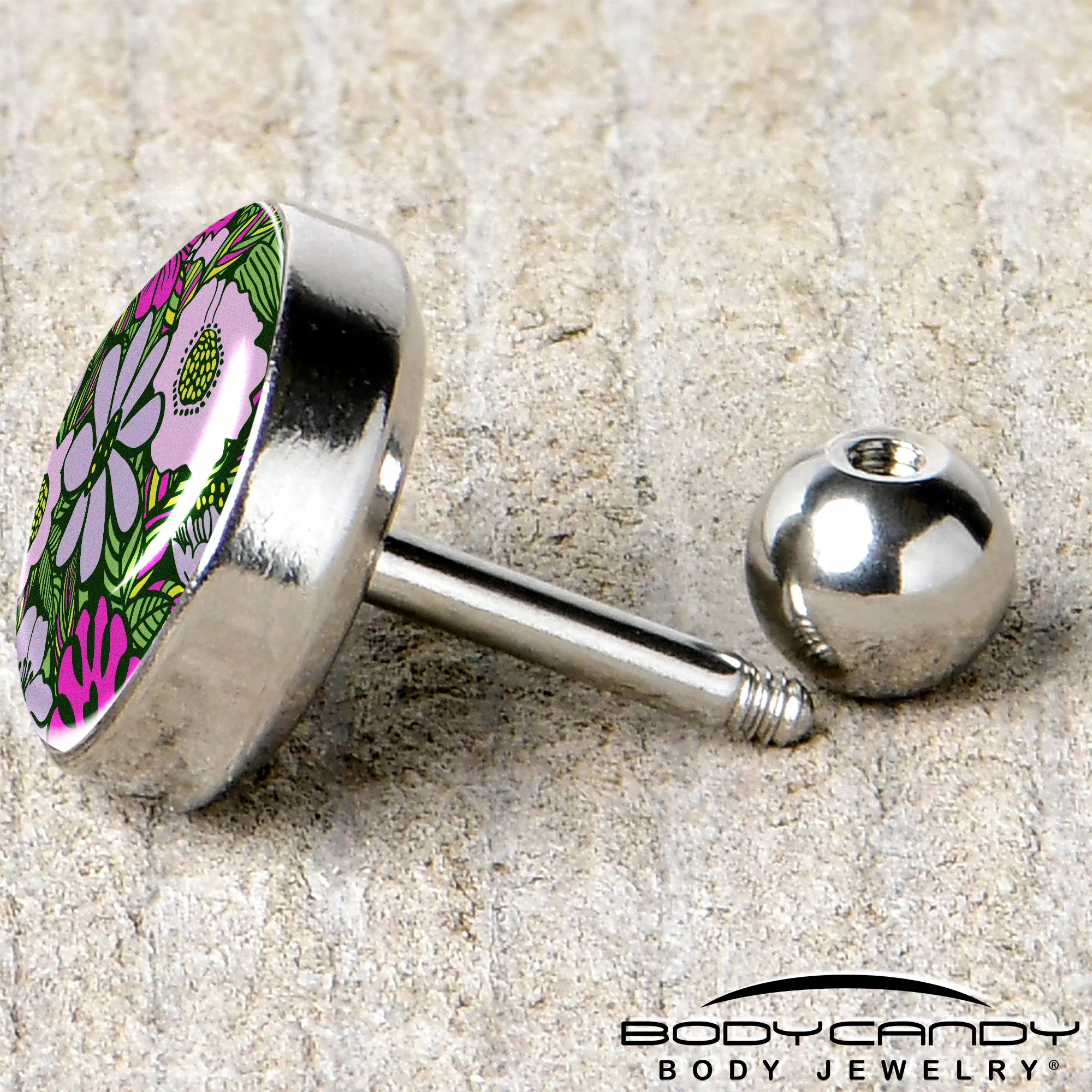 16G 1/4 Blossom Creation Paradise of Pink Flowers Cartilage Earring by Onyx O - Image 5