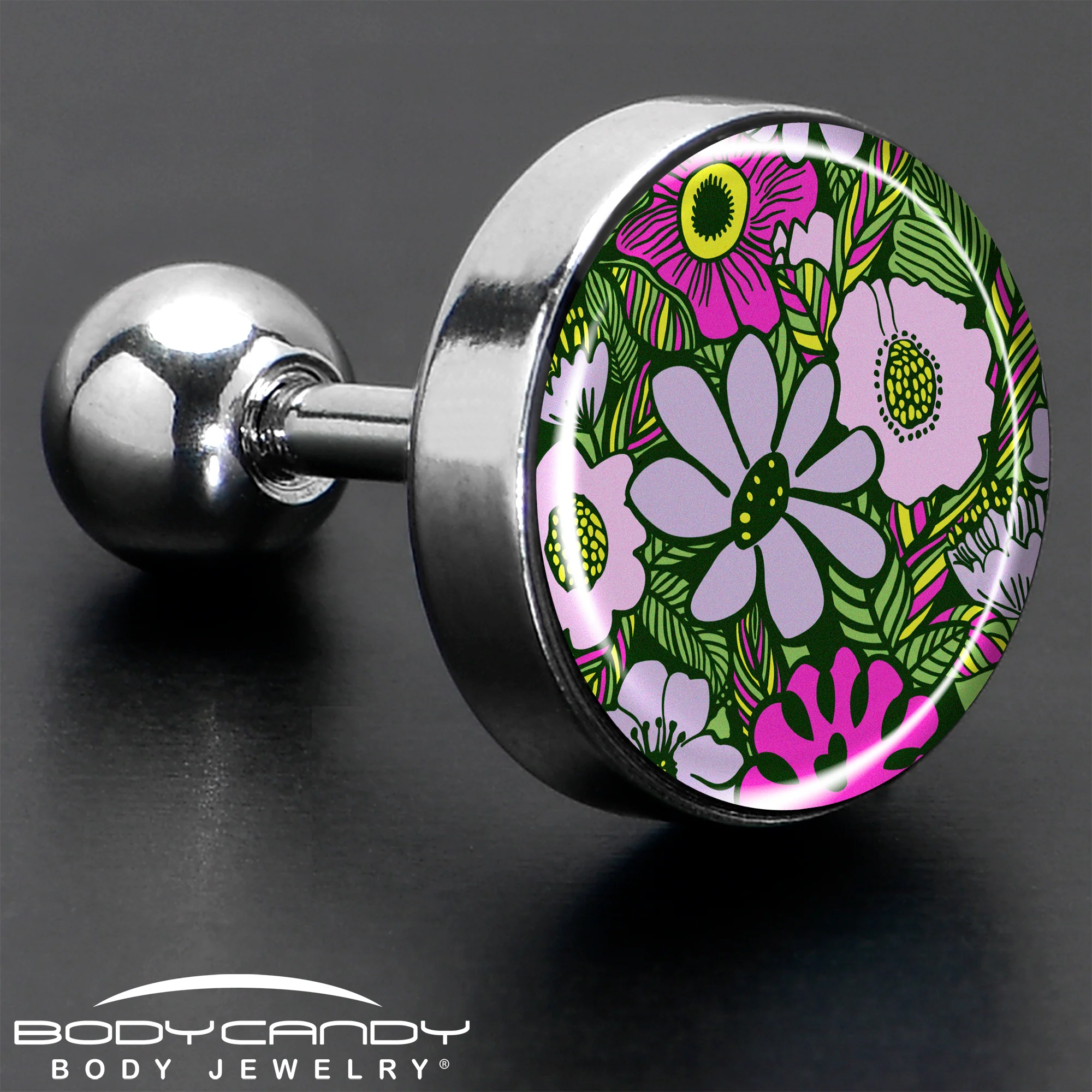 16G 1/4 Blossom Creation Paradise of Pink Flowers Cartilage Earring by Onyx O - Image 7