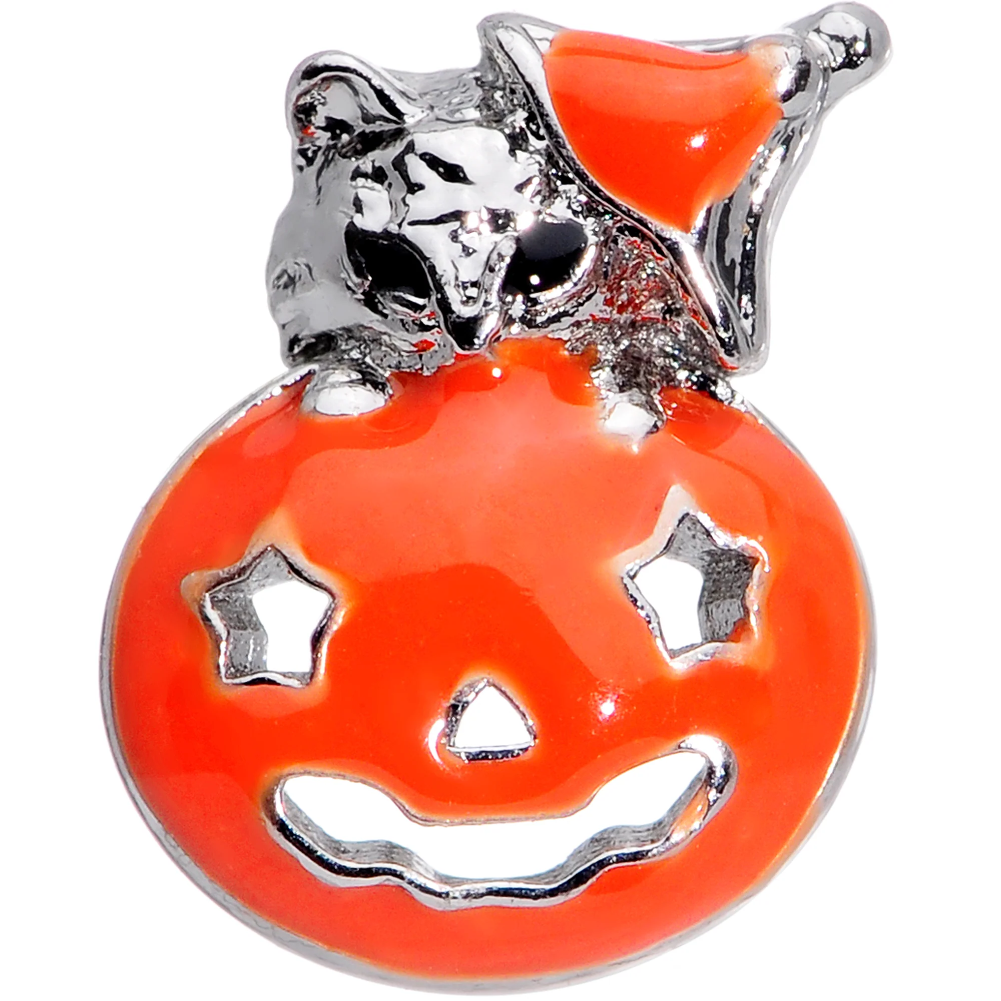 16G 1/4 Cat Pumpkin Halloween Cartilage Tragus - Image 2