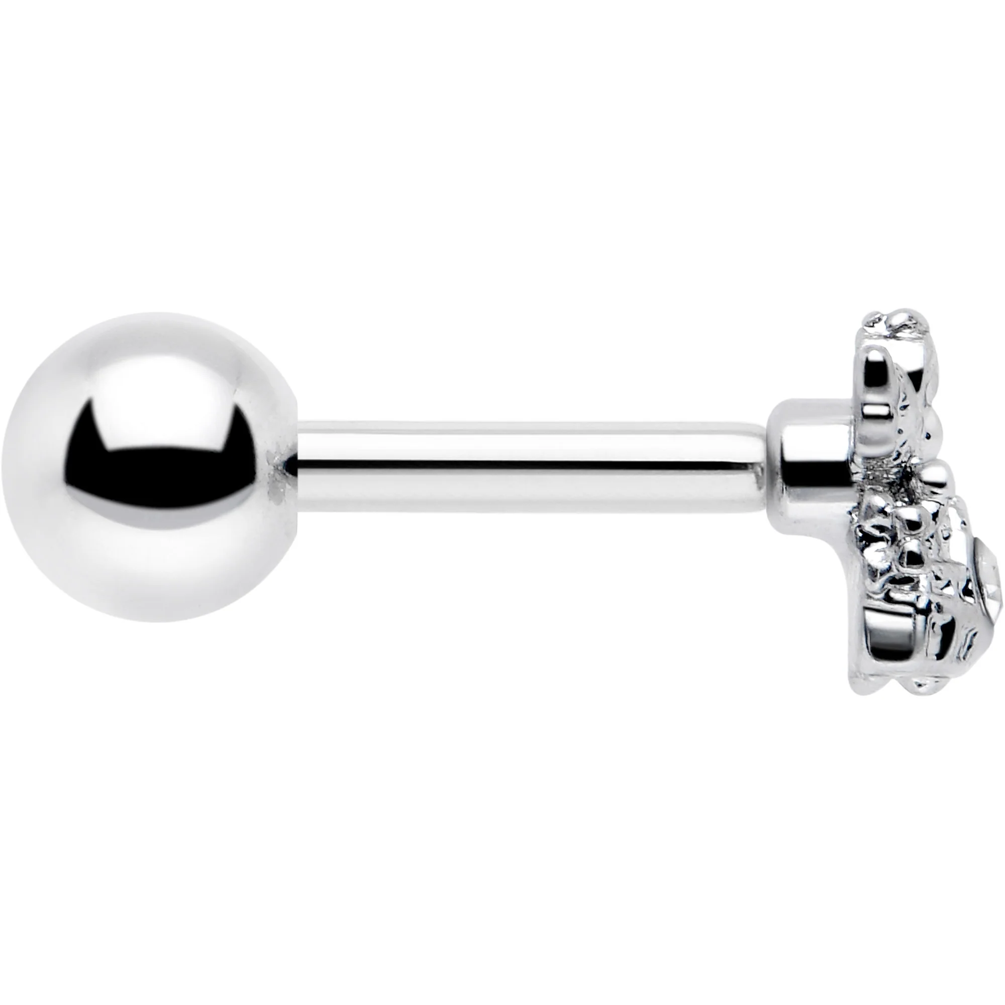 16G 1/4 Clear CZ Gem Fabulous Angel Cartilage Tragus Earring - Image 5