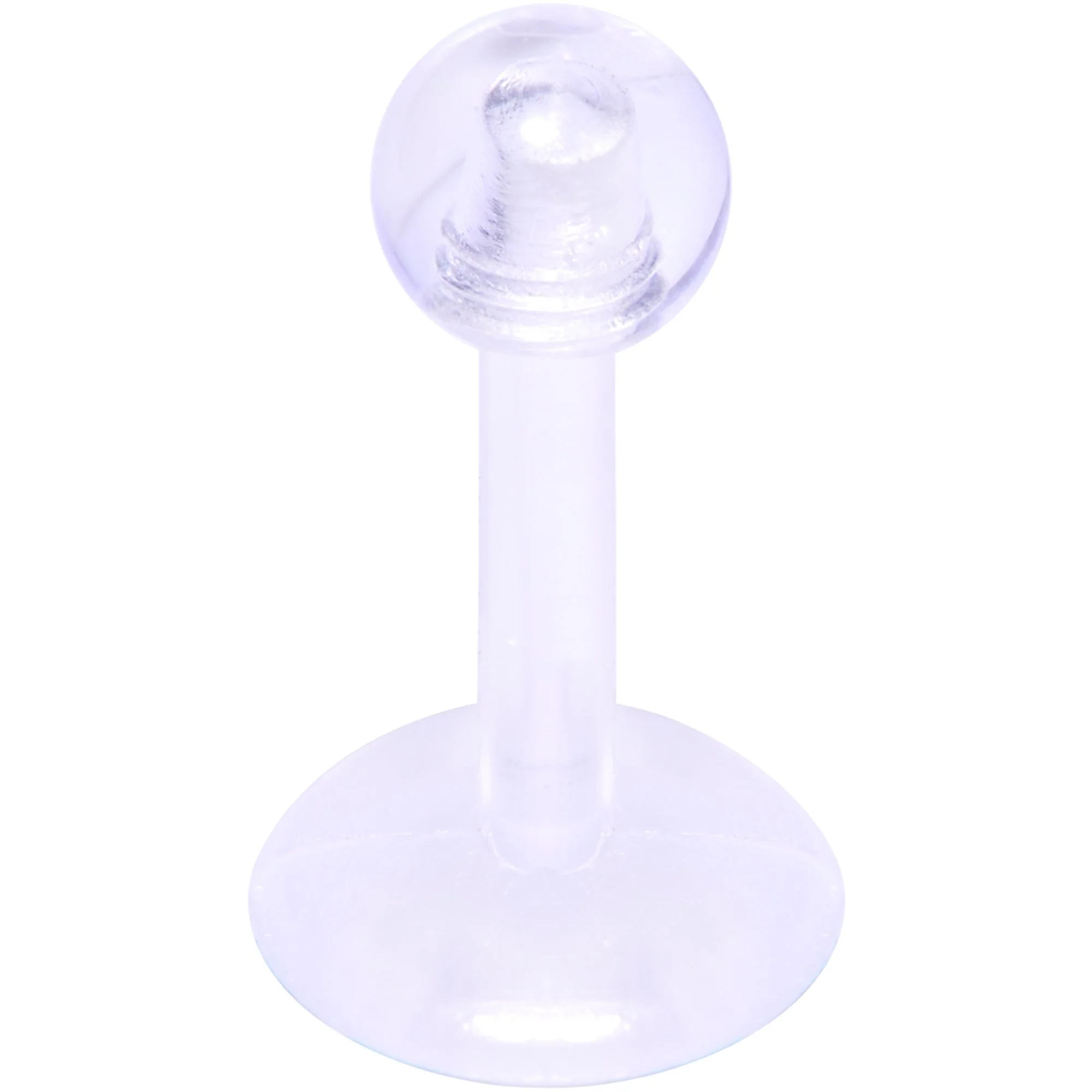 16G 1/4 Clear Flexible Bioplast Labret Monroe Tragus Retainer