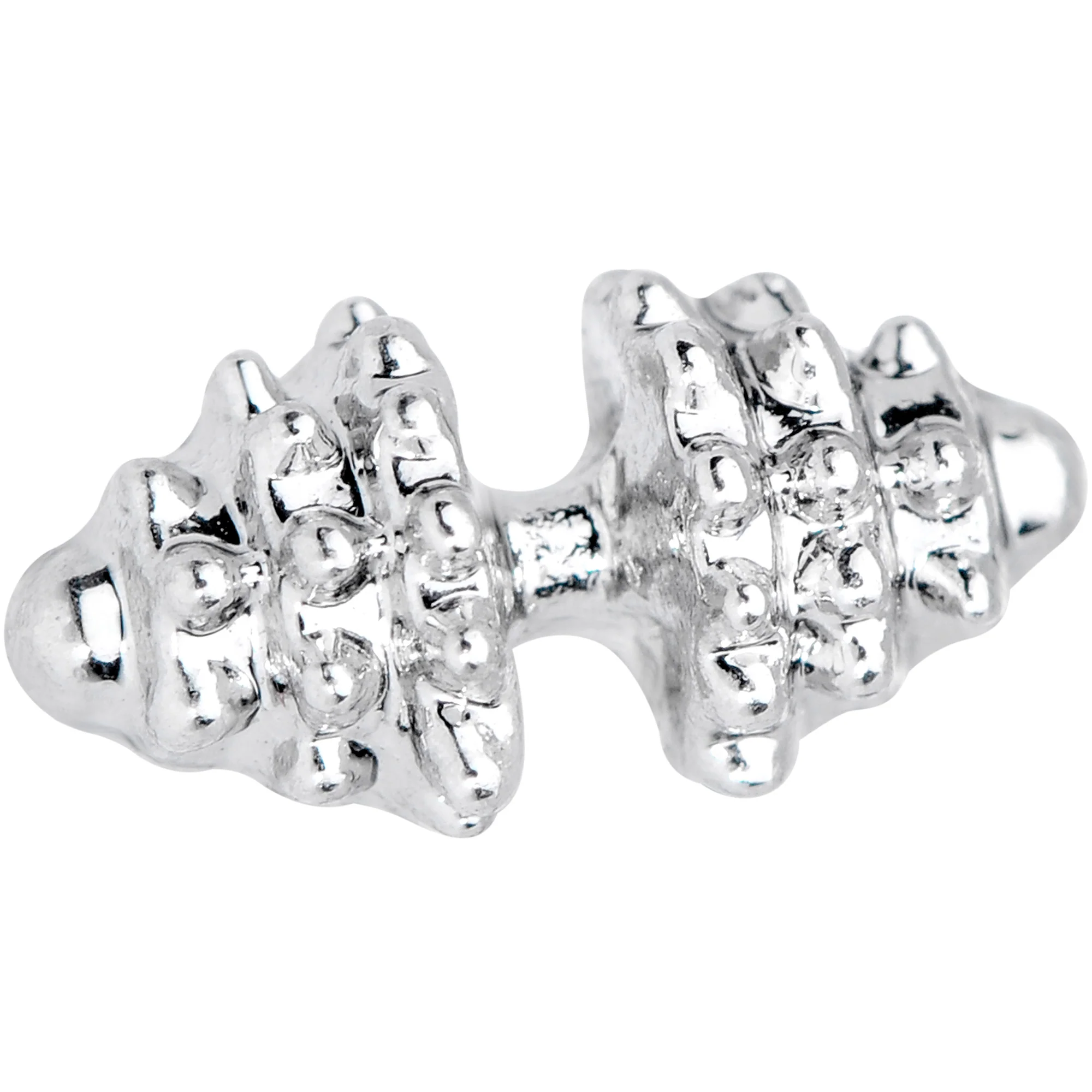 16G 1/4 Clear Gem Weightlifting Barbell Cartilage Tragus Earring - Image 2