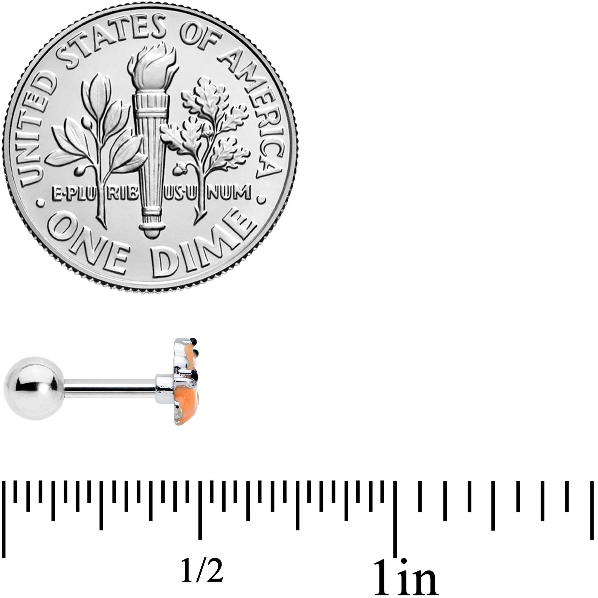 16G 1/4 Cute Fall Fox Cartilage Tragus Earring - Image 4