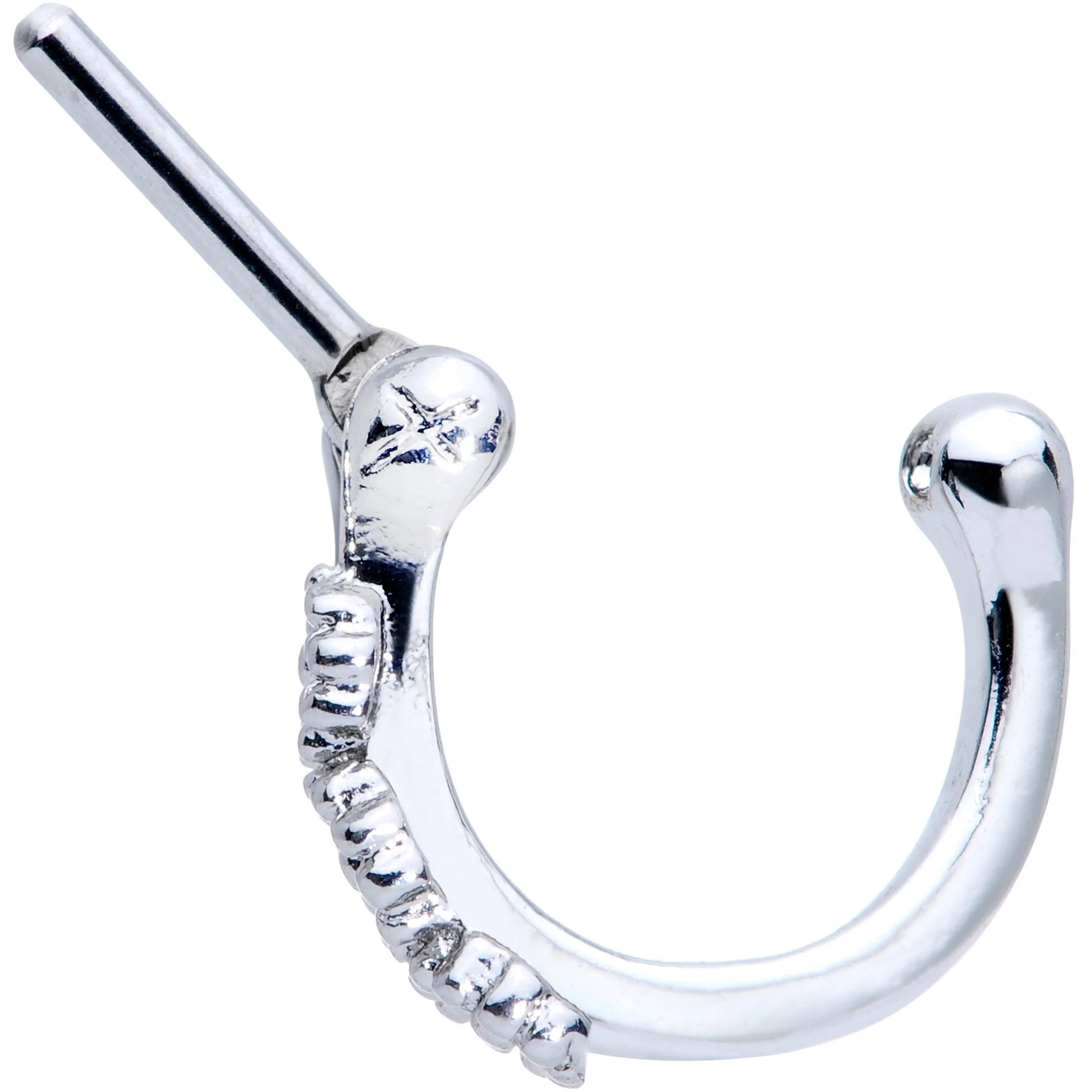 16G 1/4 Daisy Chain Flower Hinged Cartilage Clicker - Image 3