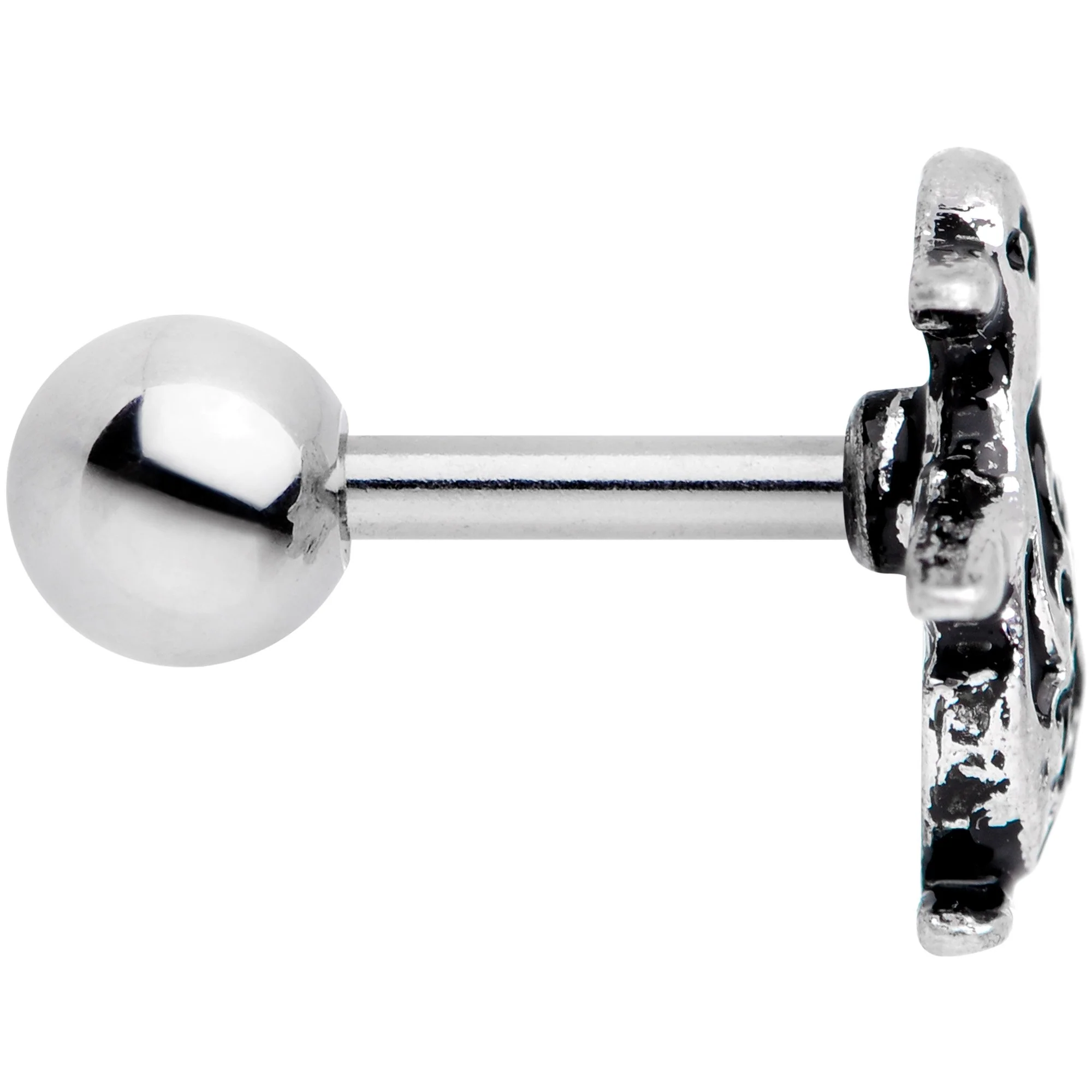 16G 1/4 Detailed Penguin Cartilage Tragus Earring - Image 3