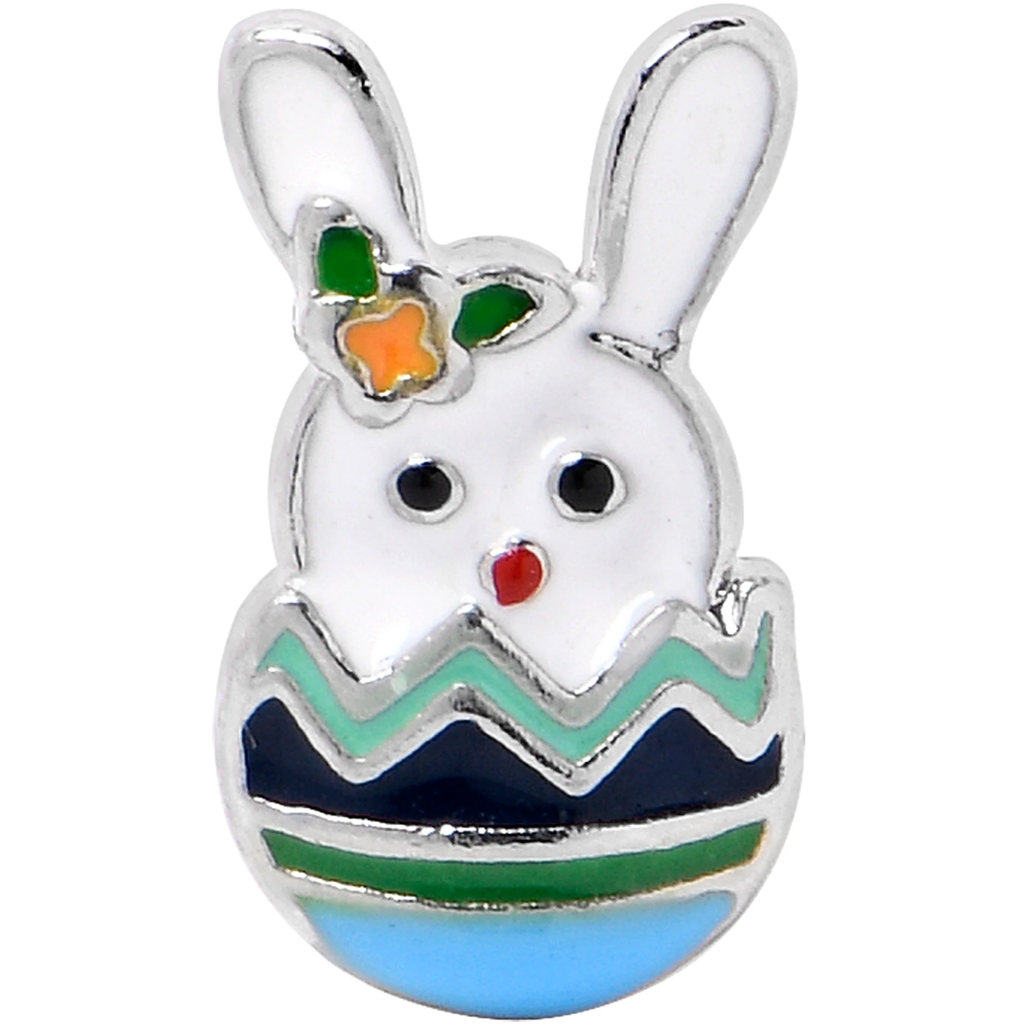 16G 1/4 Easter Egg Bunny Cartilage Tragus Earring - Image 6
