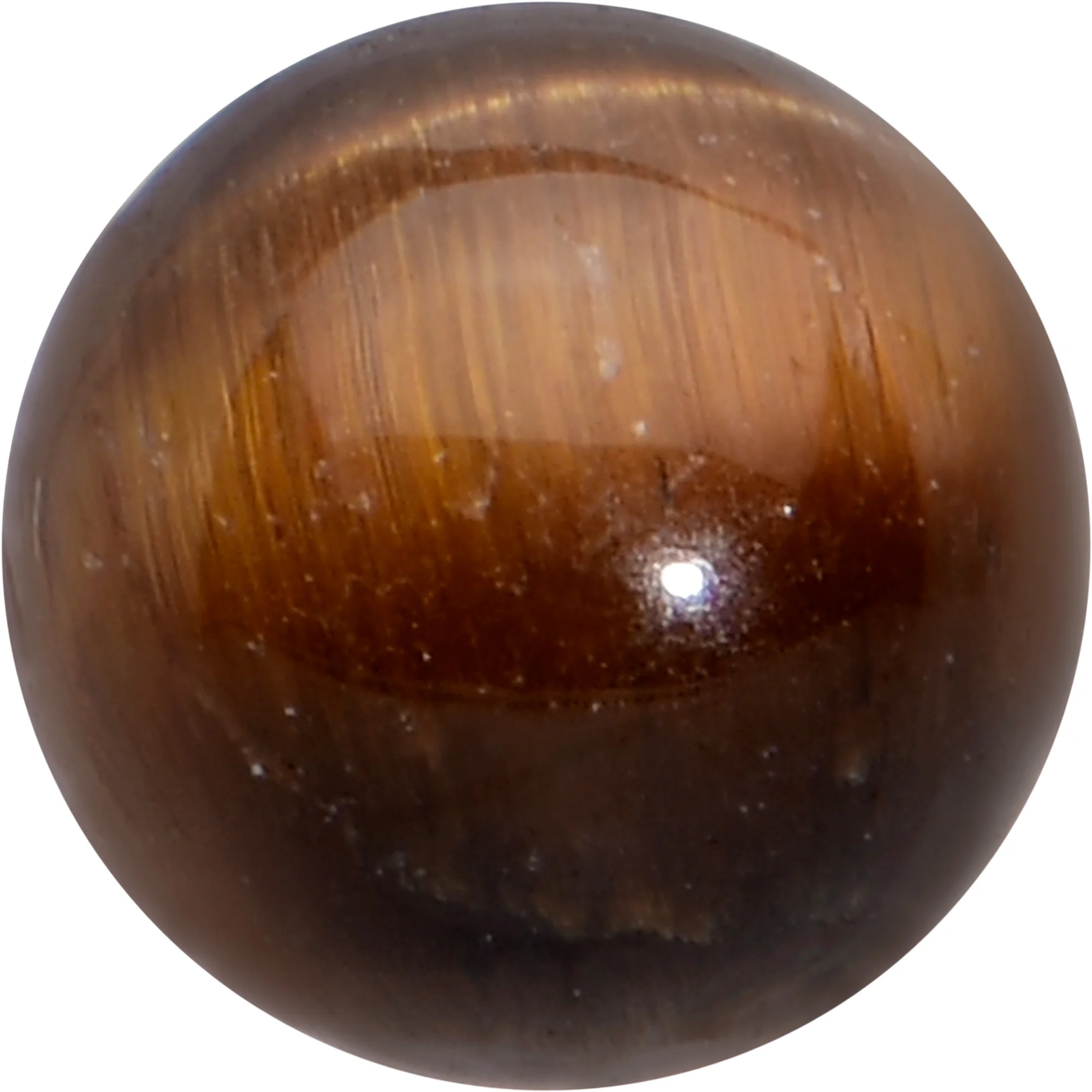 16G 1/4 Elegant Brown Tiger Eye Internal Threaded Labret Tragus - Image 2