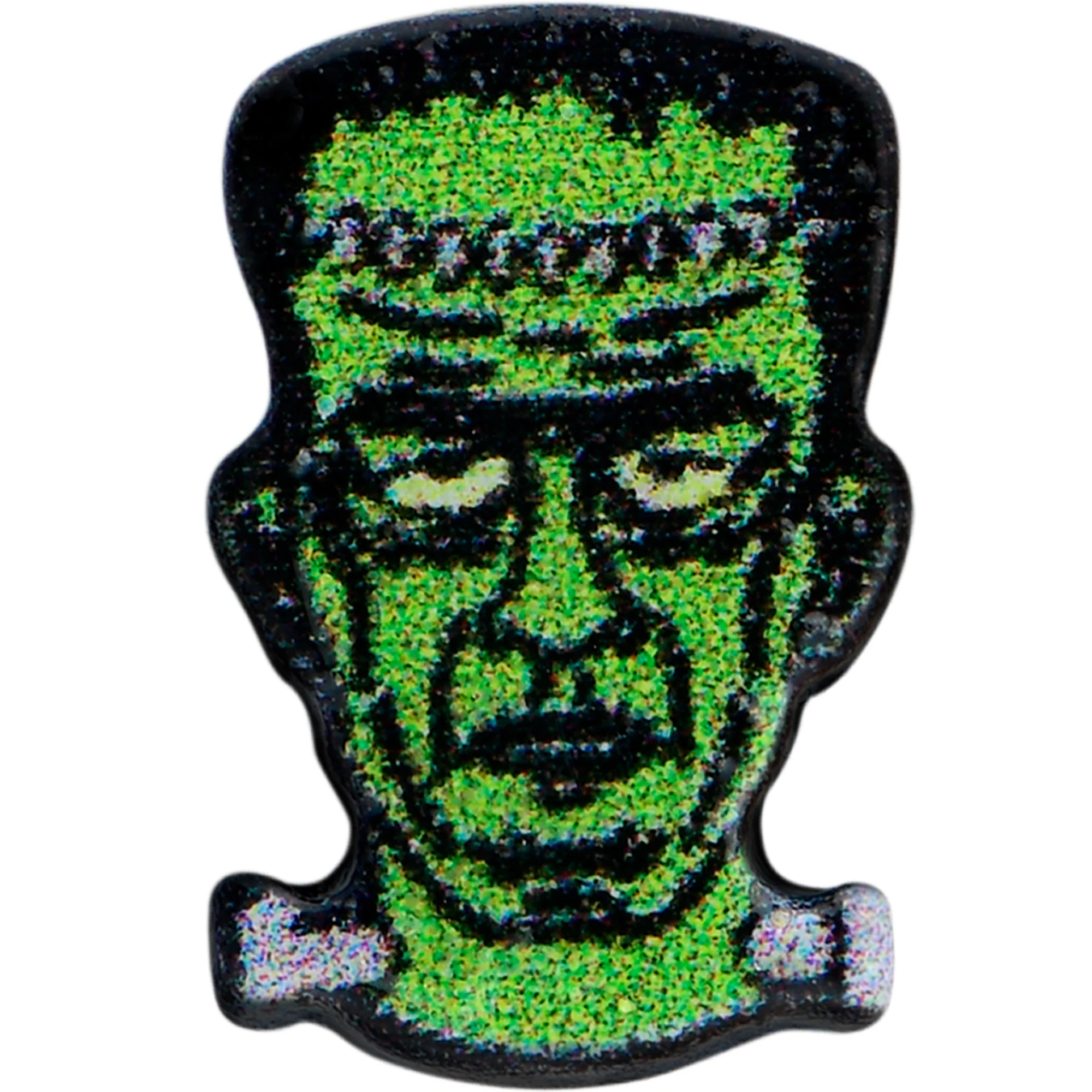 16G 1/4 Frankenstein Head Green Glow in the Dark Cartilage Earring - Image 2