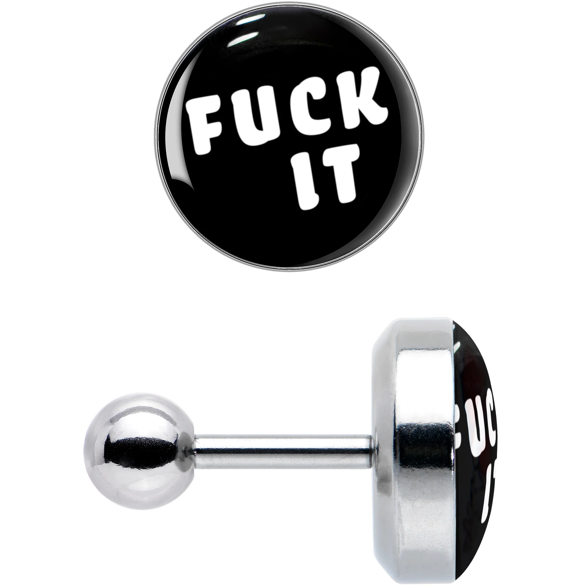 16G 1/4 F*ck It Cartilage Tragus Earring - Image 3