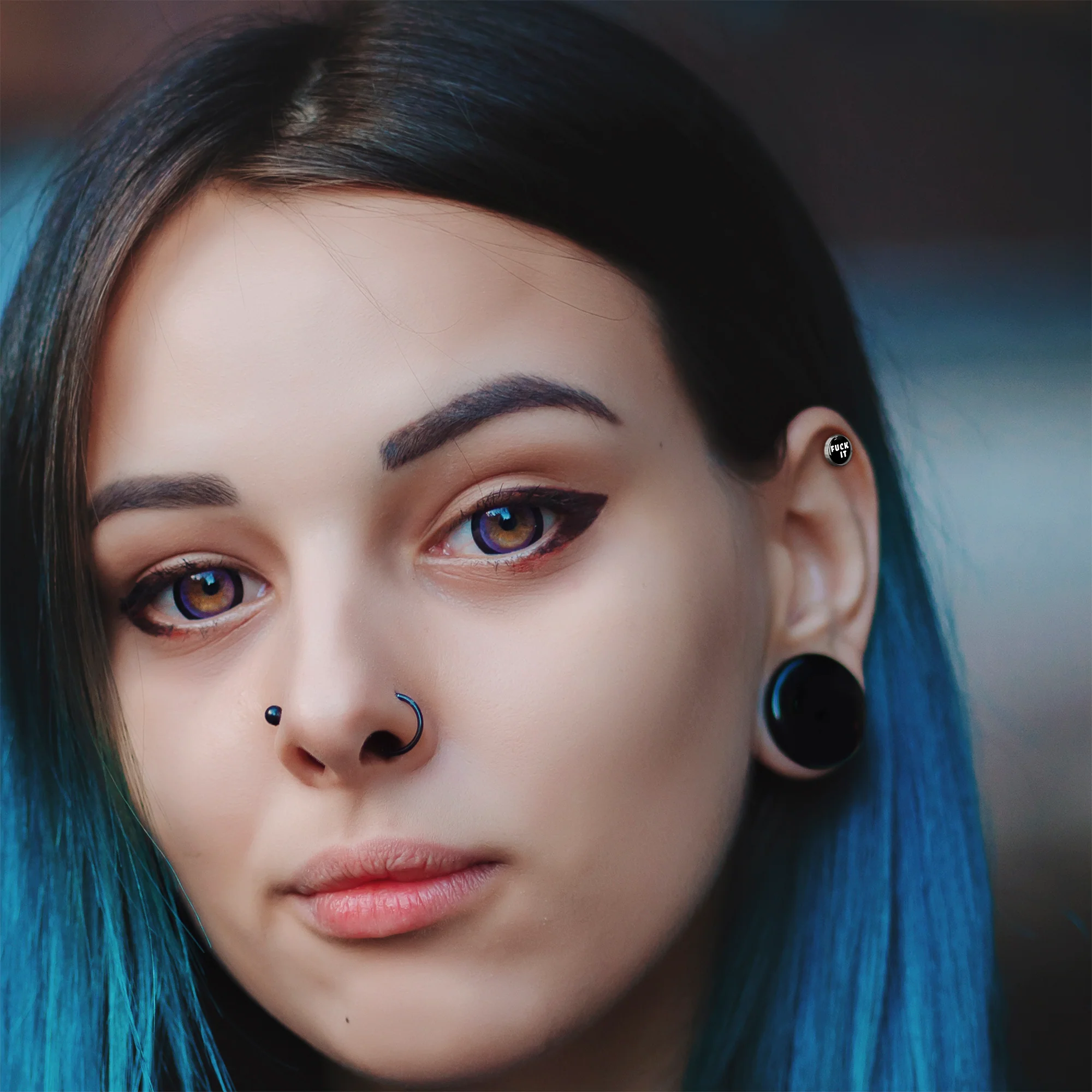 16G 1/4 F*ck It Cartilage Tragus Earring - Image 4