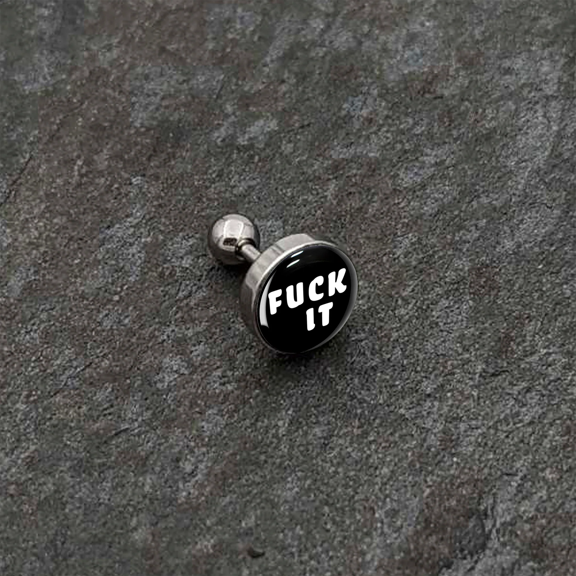 16G 1/4 F*ck It Cartilage Tragus Earring - Image 6