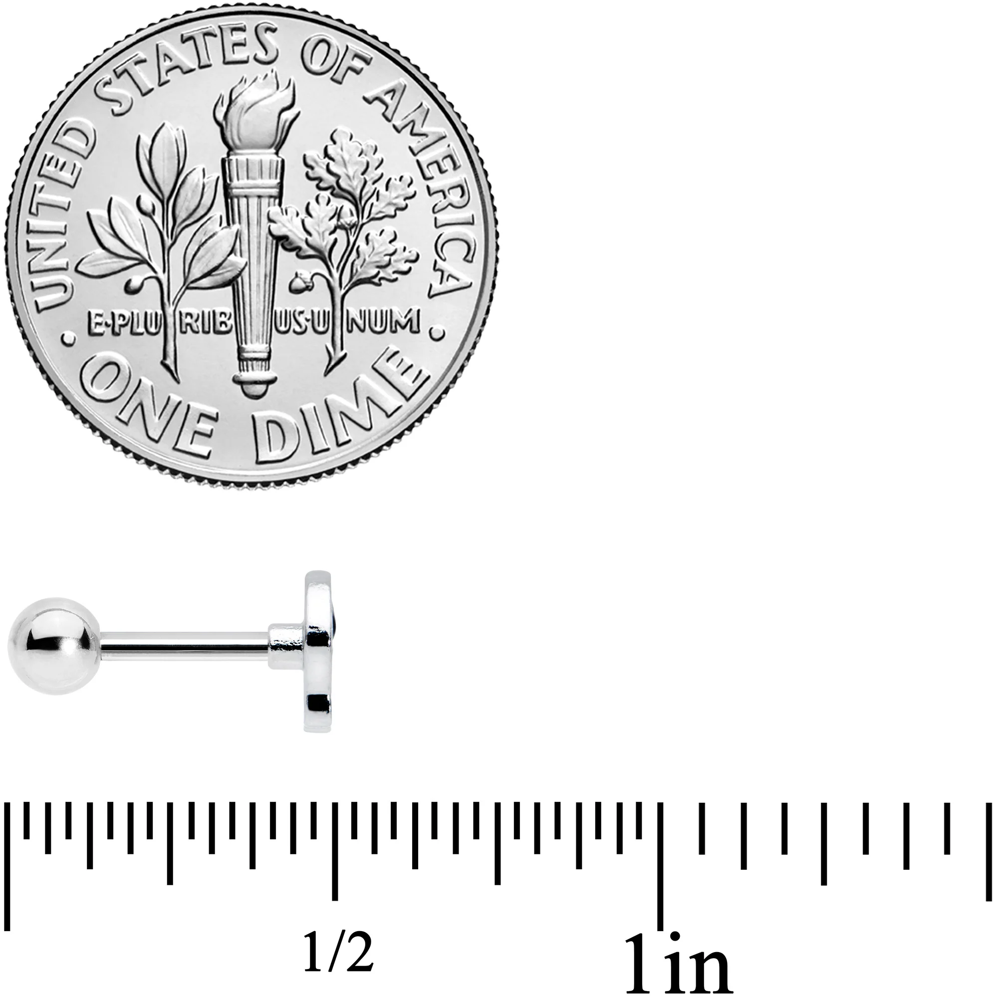 16G 1/4 Ghost Skull Eye Candy Halloween Cartilage Tragus Set of 3 - Image 5
