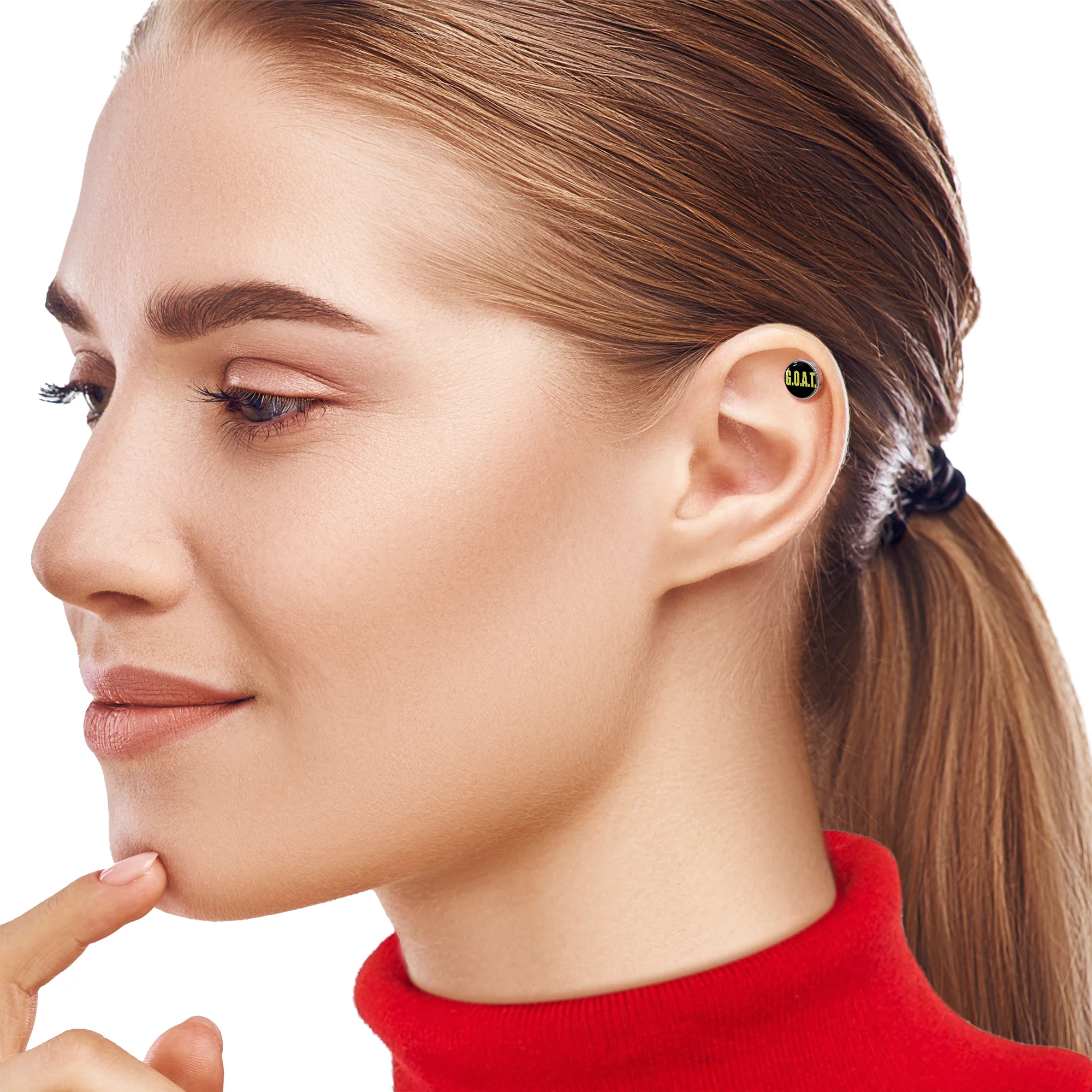 16G 1/4 G.O.A.T. Cartilage Tragus Earring by Onyx O - Image 4