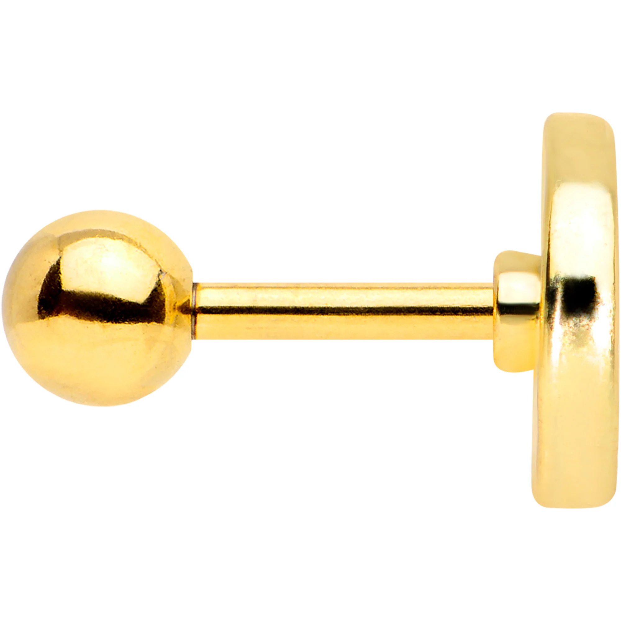 16G 1/4 Gold Tone Rainbow Grapefruit Cartilage Tragus - Image 3