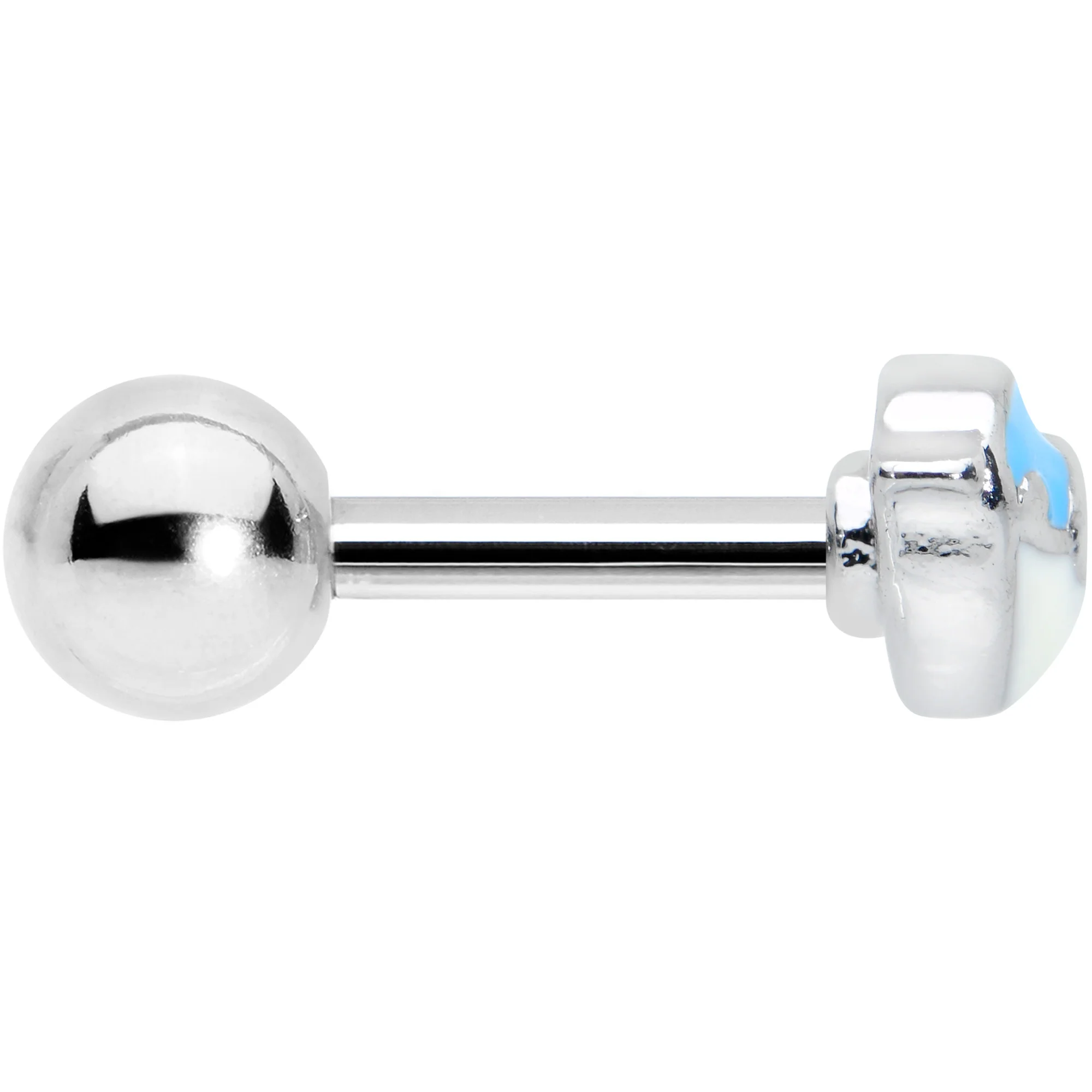 16G 1/4 Happy Little Blue Bird Cartilage Tragus Earring - Image 3