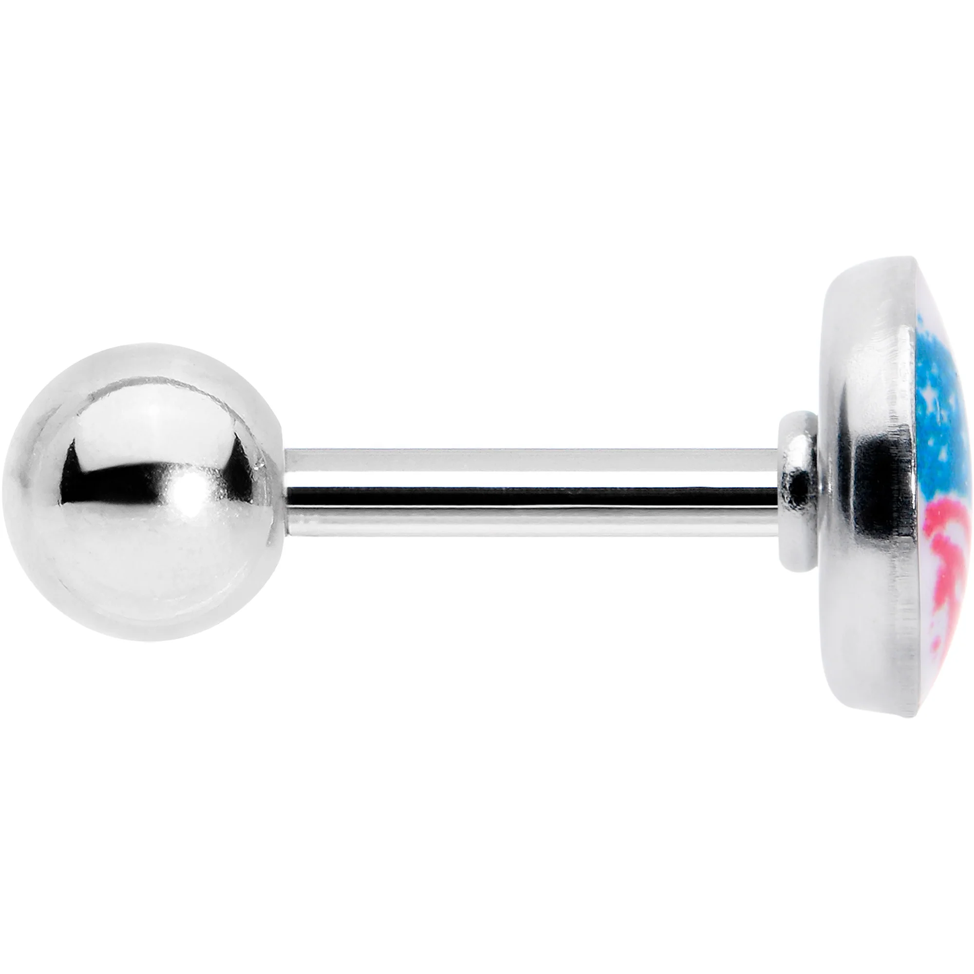 16G 1/4 Heart Flag Patriotic Cartilage Tragus Earring - Image 3
