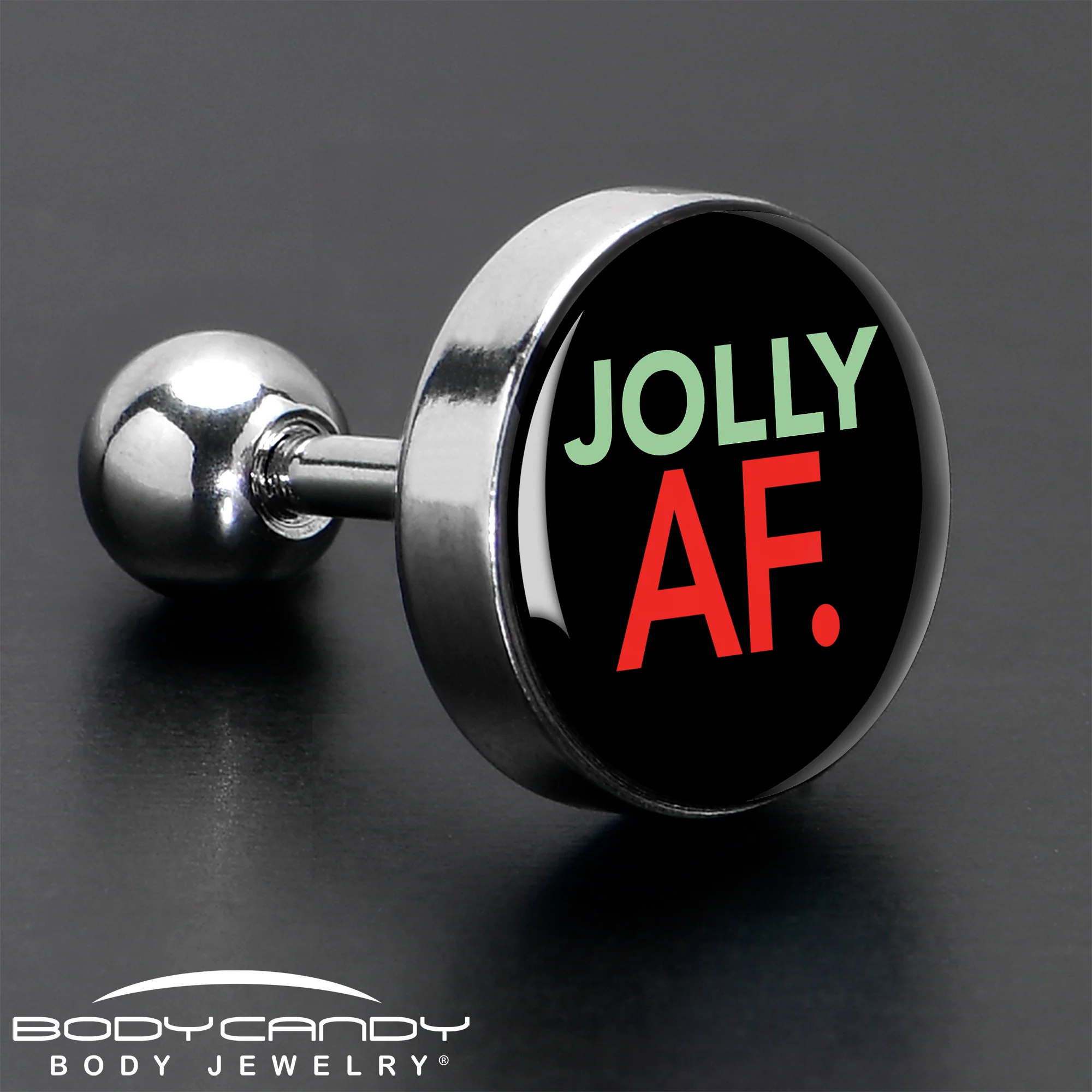 16G 1/4 Jolly AF Festive Holiday Tragus Cartilage Earring by Onyx O - Image 7