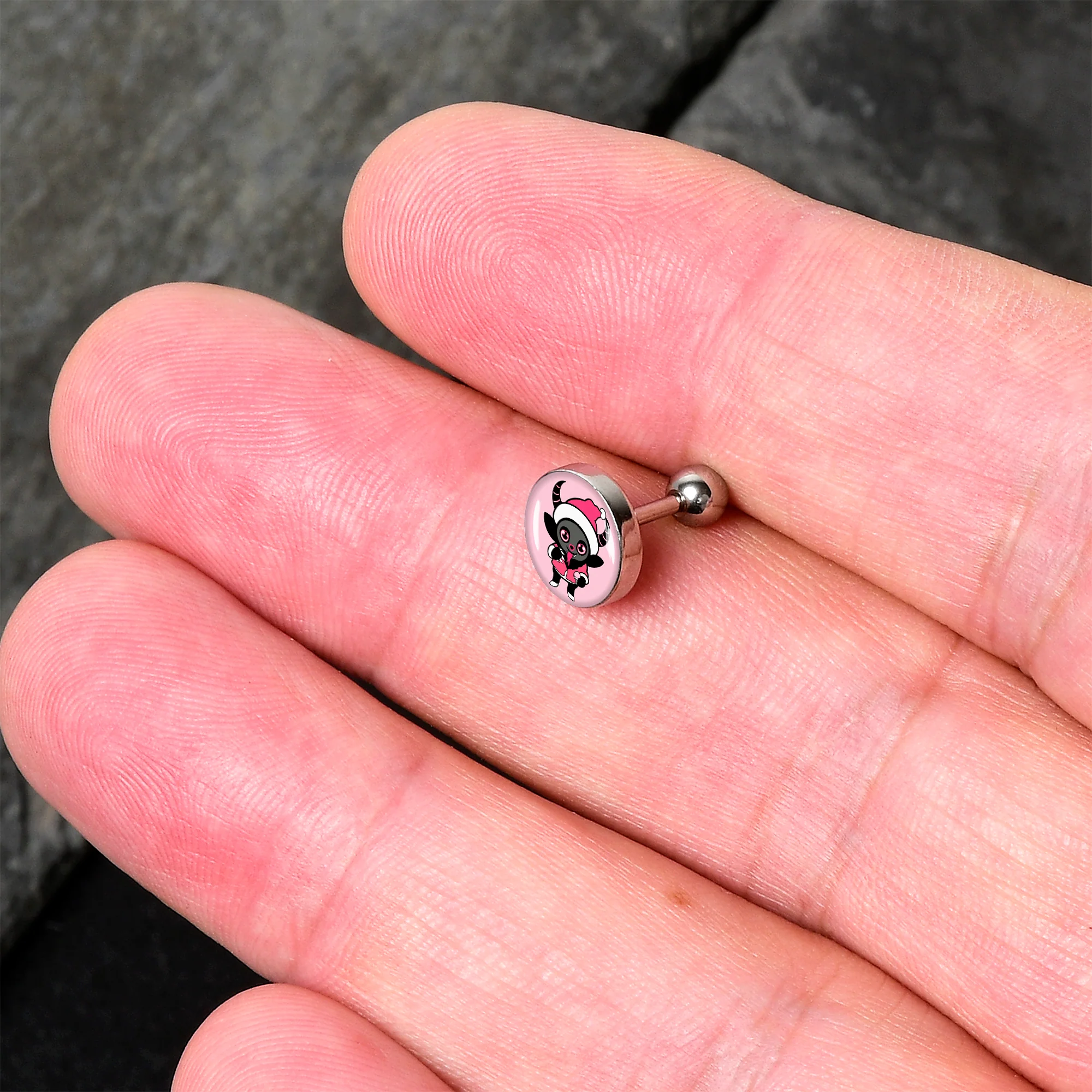 16G 1/4 Krampus Cutie Tragus Cartilage Earring by Onyx O - Image 2