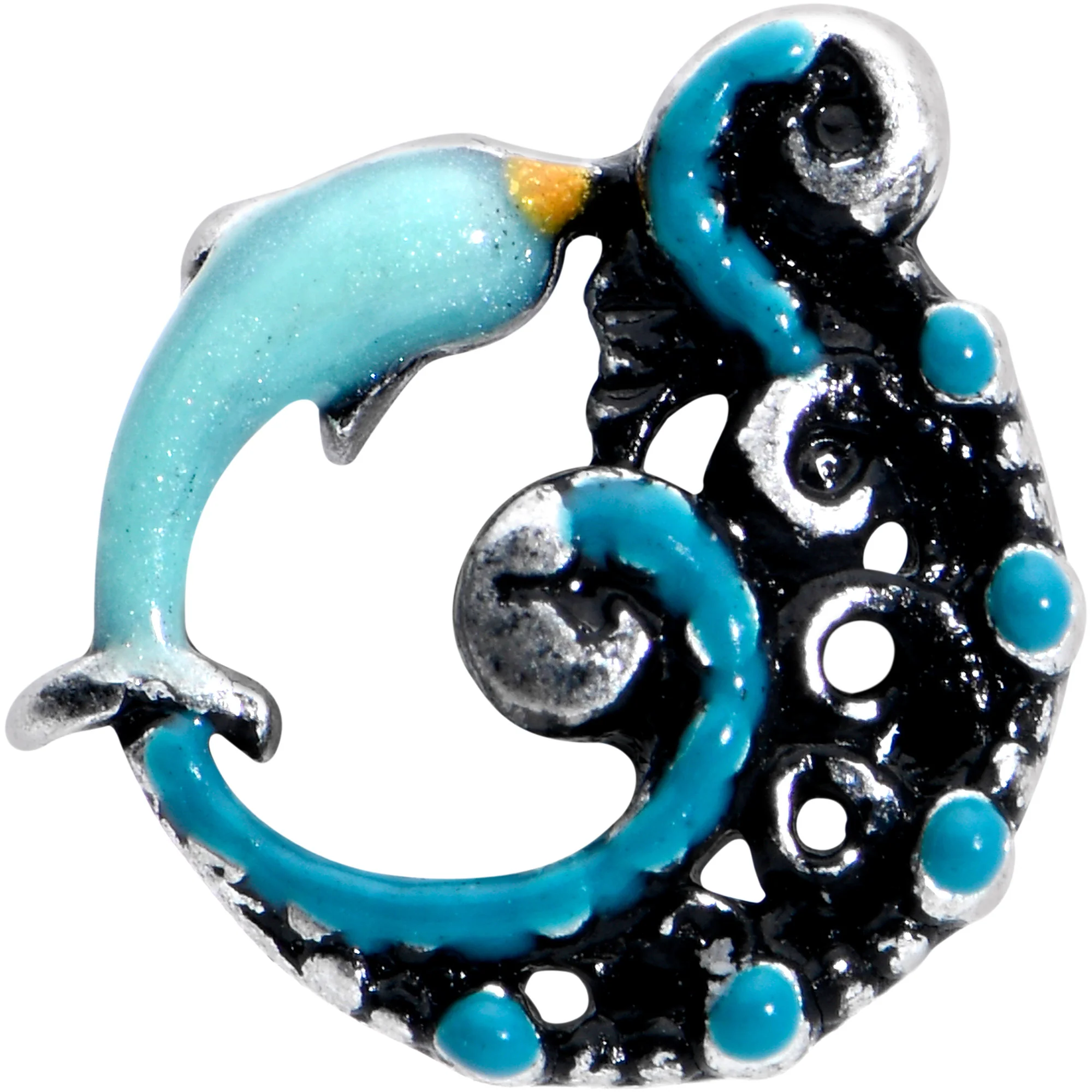 16G 1/4 Leaping Blue Dolphin Labret - Image 2