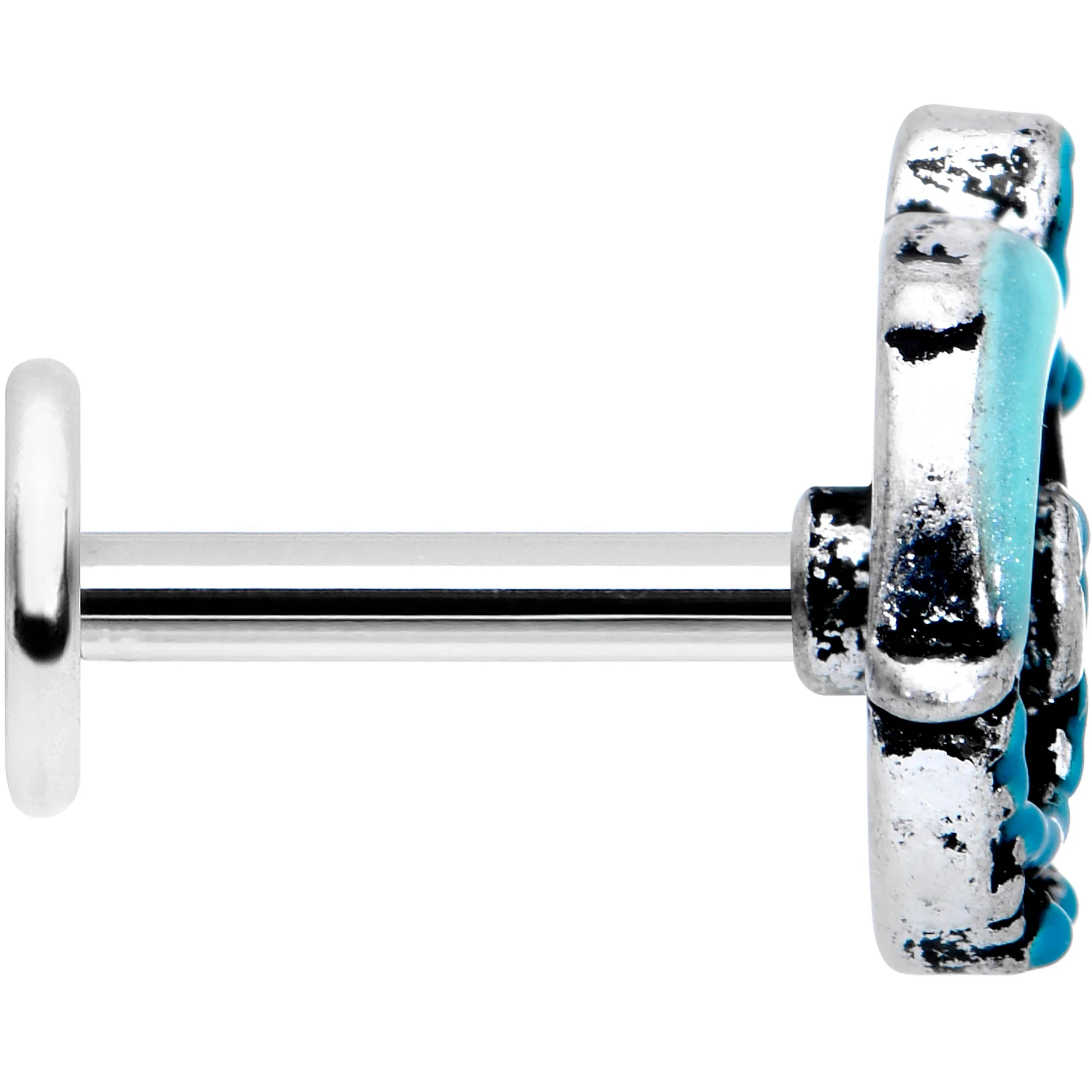 16G 1/4 Leaping Blue Dolphin Labret - Image 3