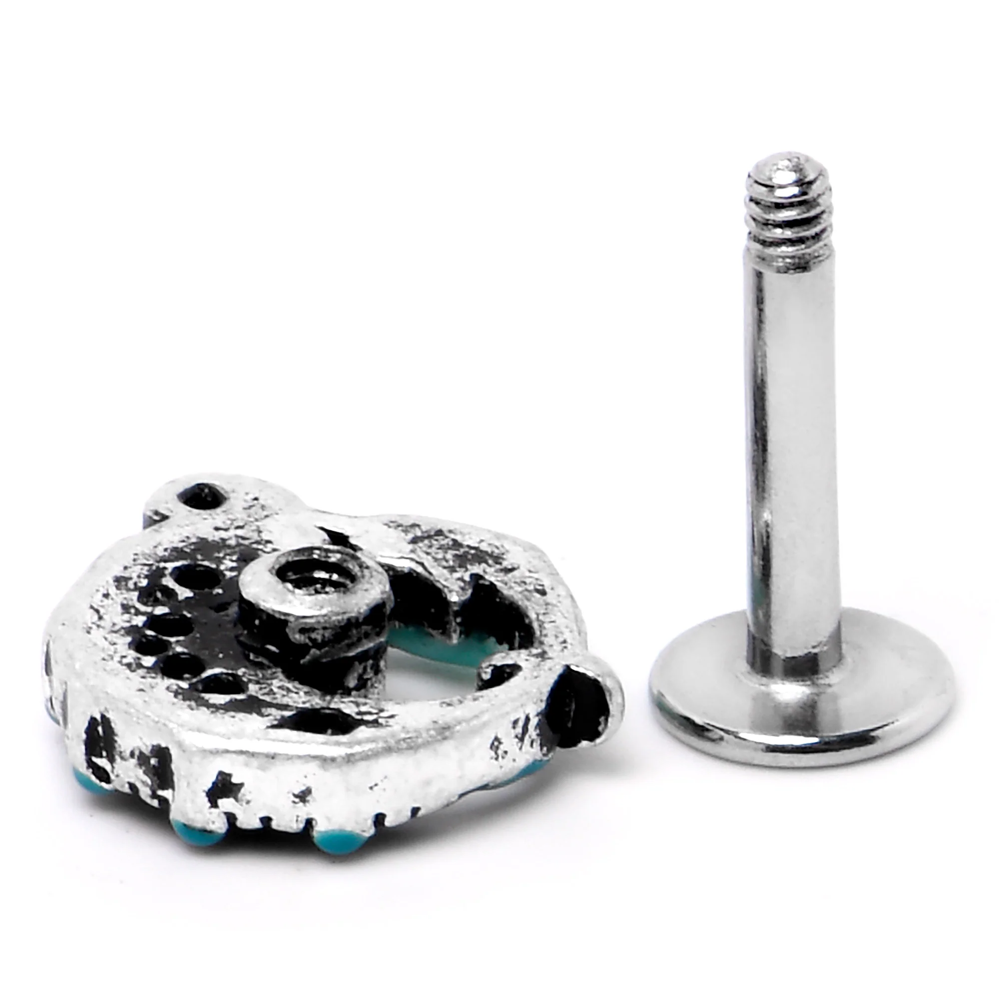 16G 1/4 Leaping Blue Dolphin Labret - Image 6