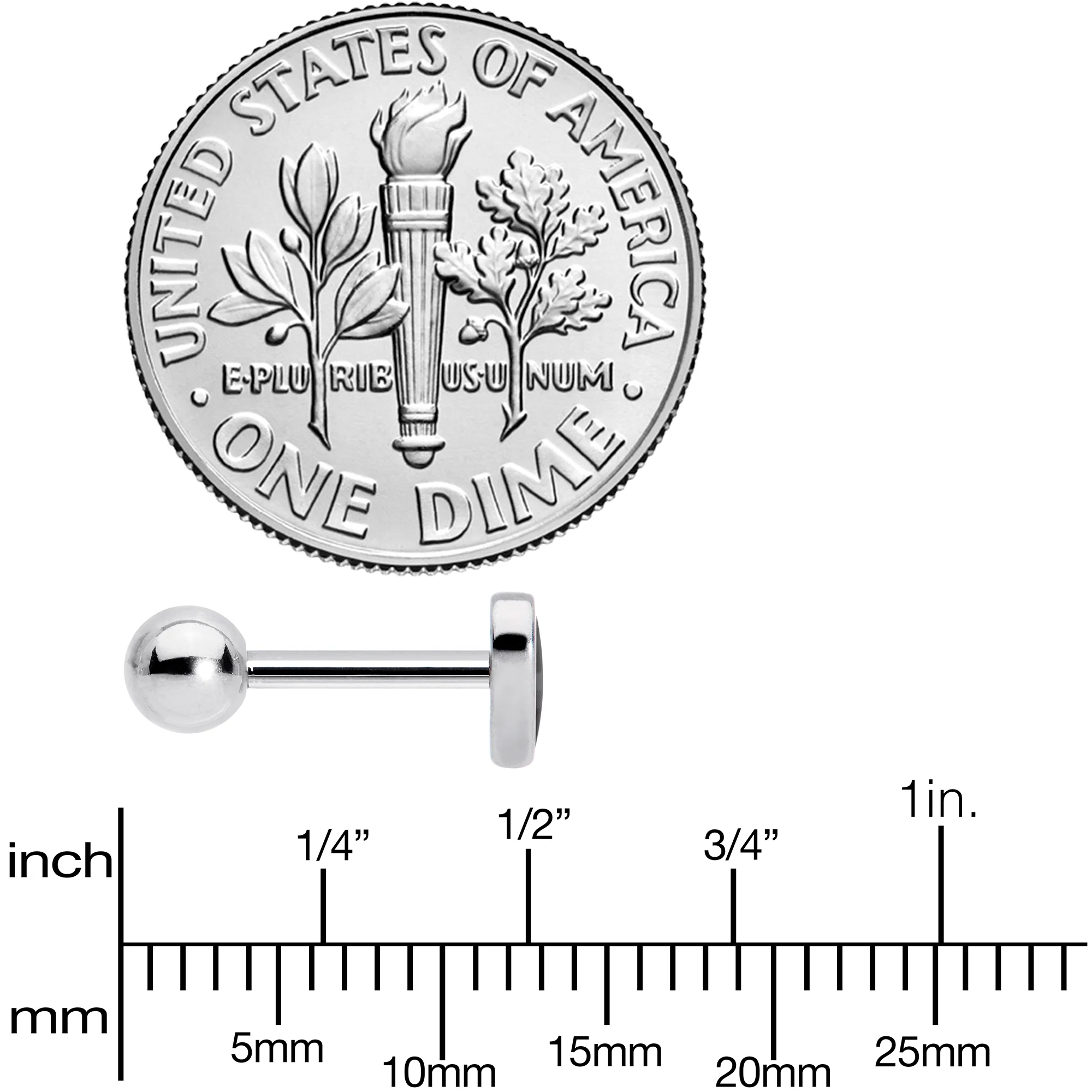 16G 1/4 Lesbian Love Heart Cartilage Tragus Earring - Image 4