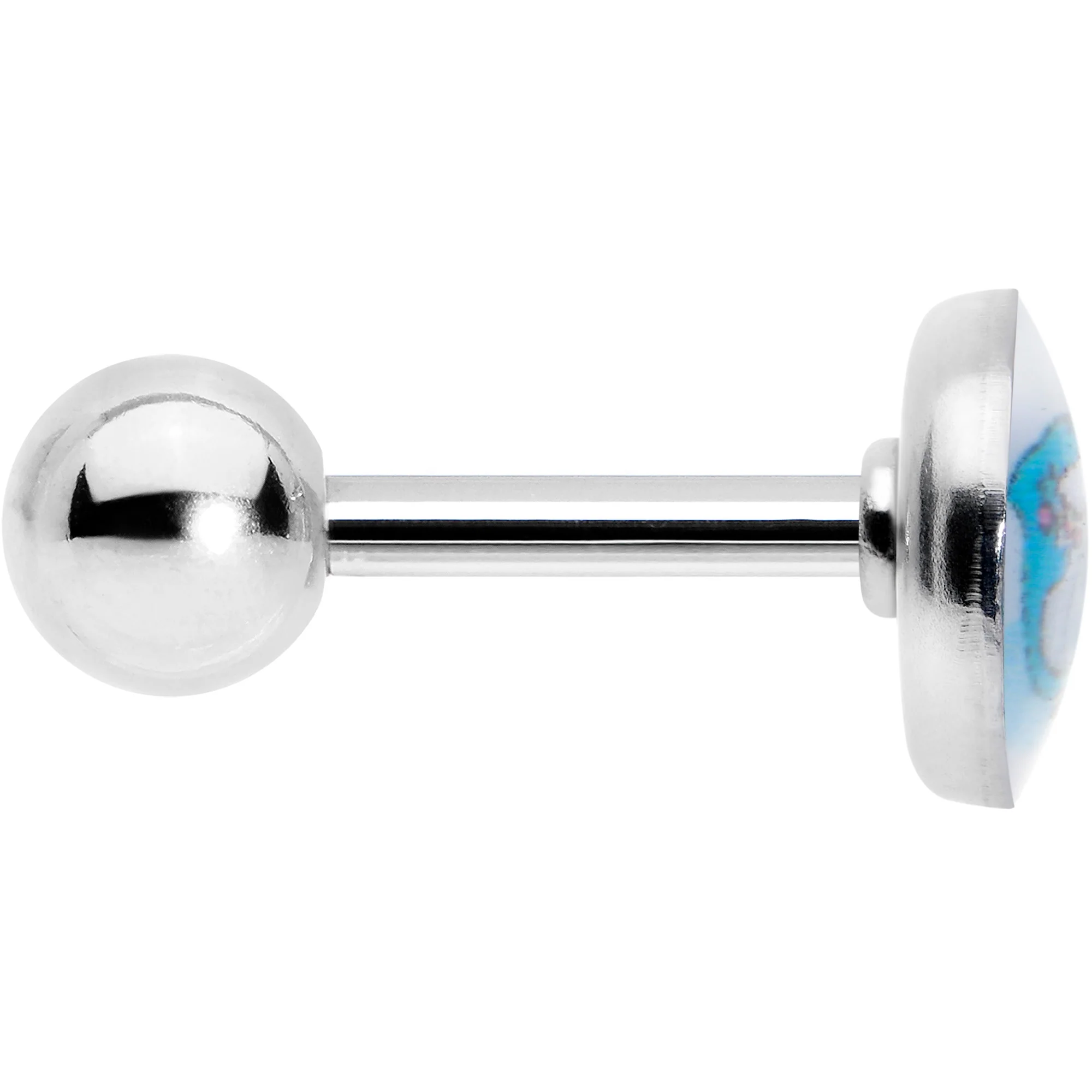 16G 1/4 Loving Blue Whales Cartilage Tragus Stud - Image 3