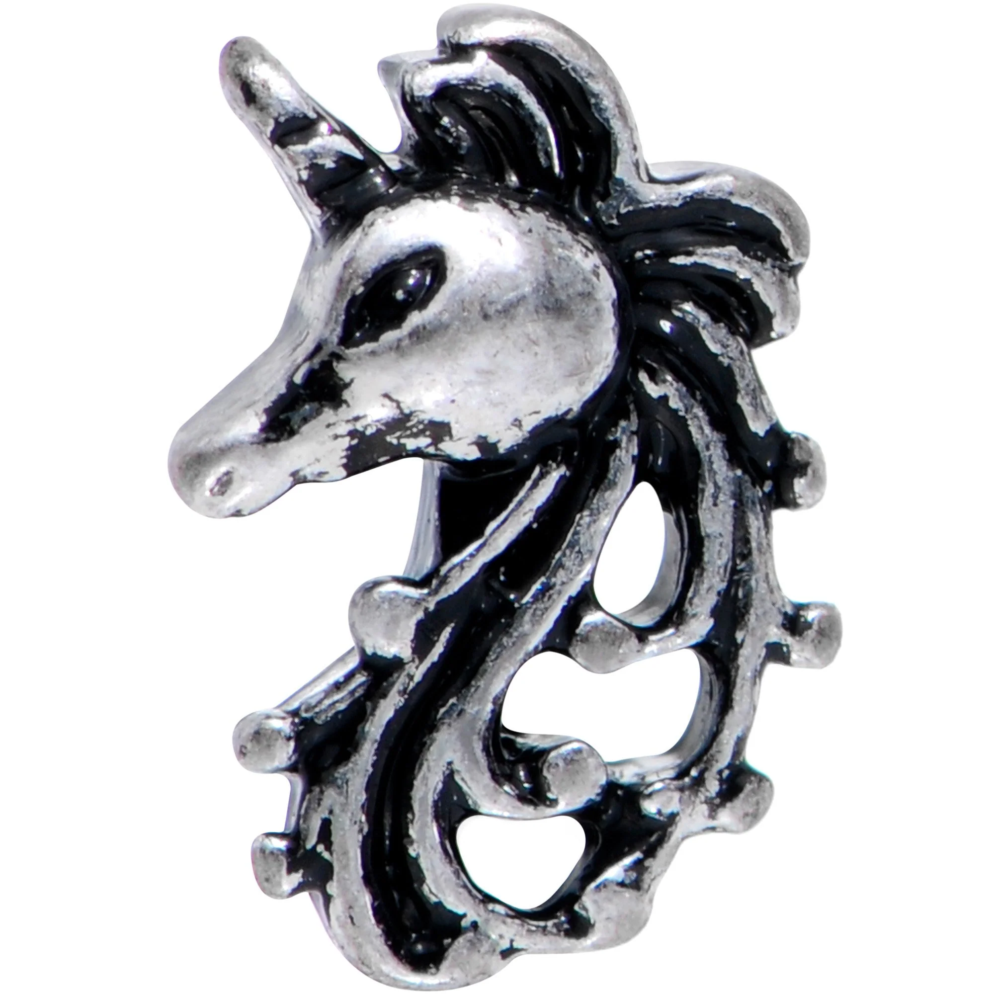 16G 1/4 Majestic Unicorn Cartilage Tragus Earring - Image 2