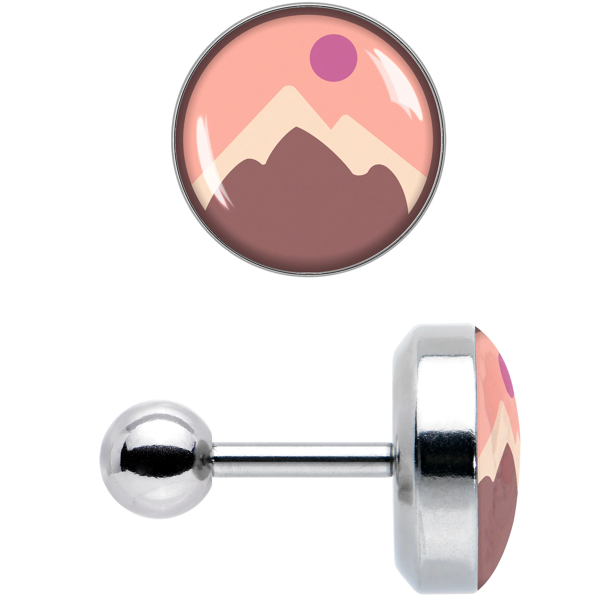 16G 1/4 Mountain Sunrise Tragus Cartilage Earring by Onyx O - Image 8
