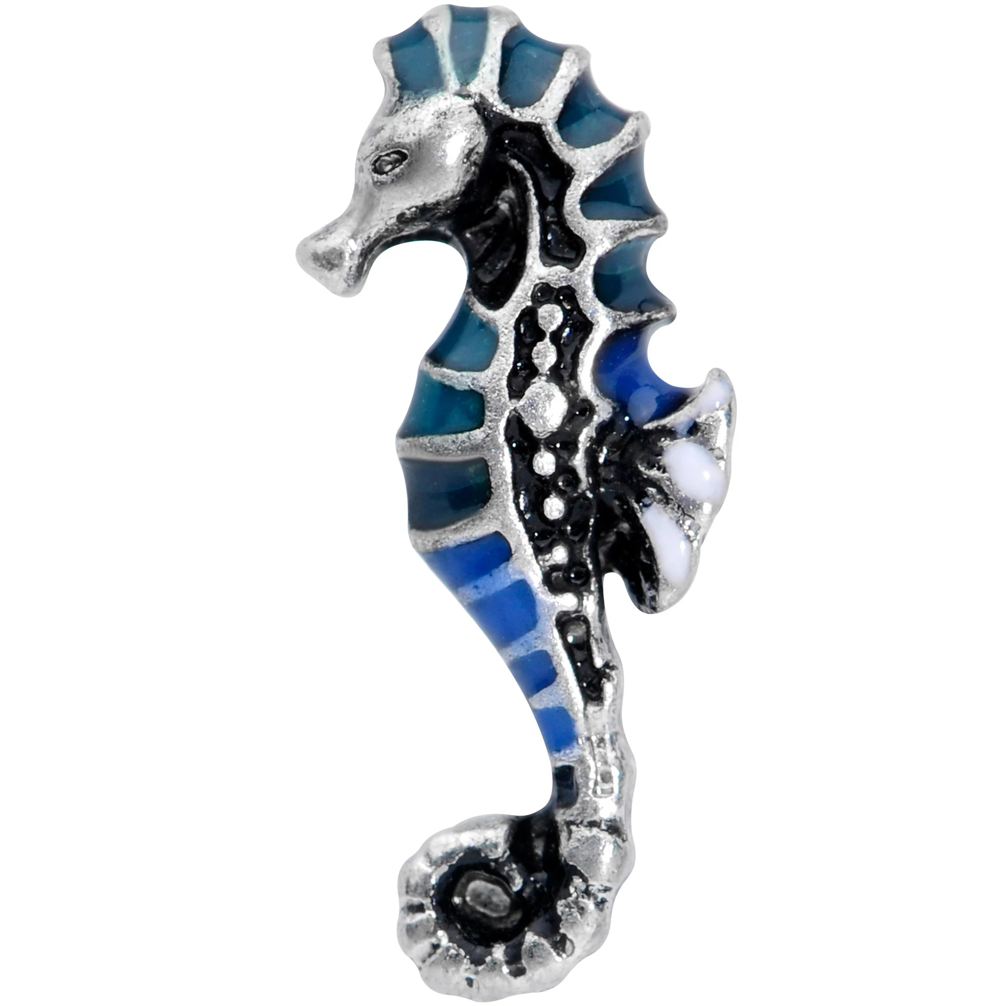 16G 1/4 Nautical Seahorse Cartilage Tragus Earring - Image 2