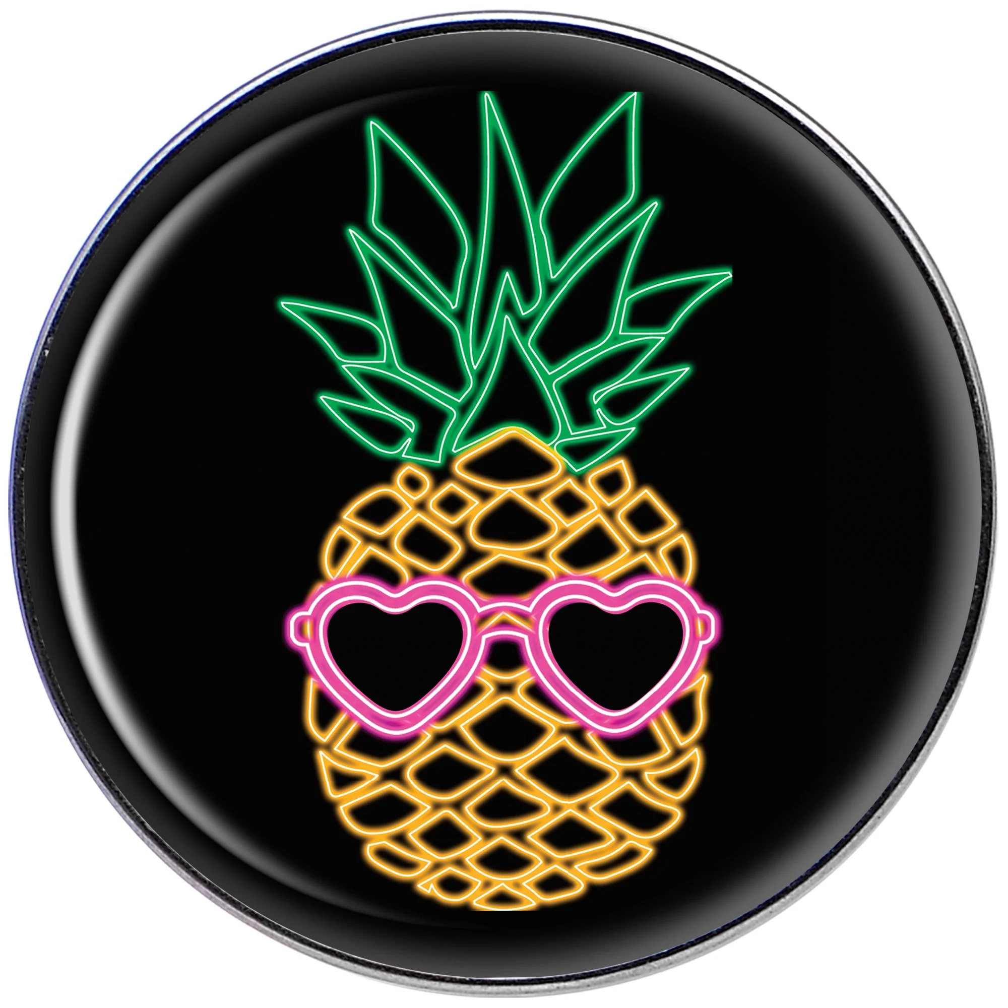16G 1/4 Neon Heart Tropical Pineapple Tragus Cartilage Earring - Image 2