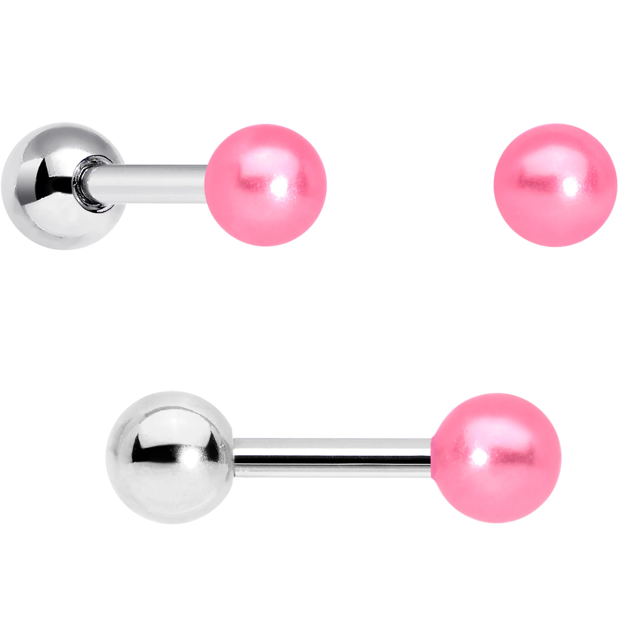 16G 1/4 Pink Aurora Gem Flower Cartilage Tragus Earring Set of 3 - Image 4
