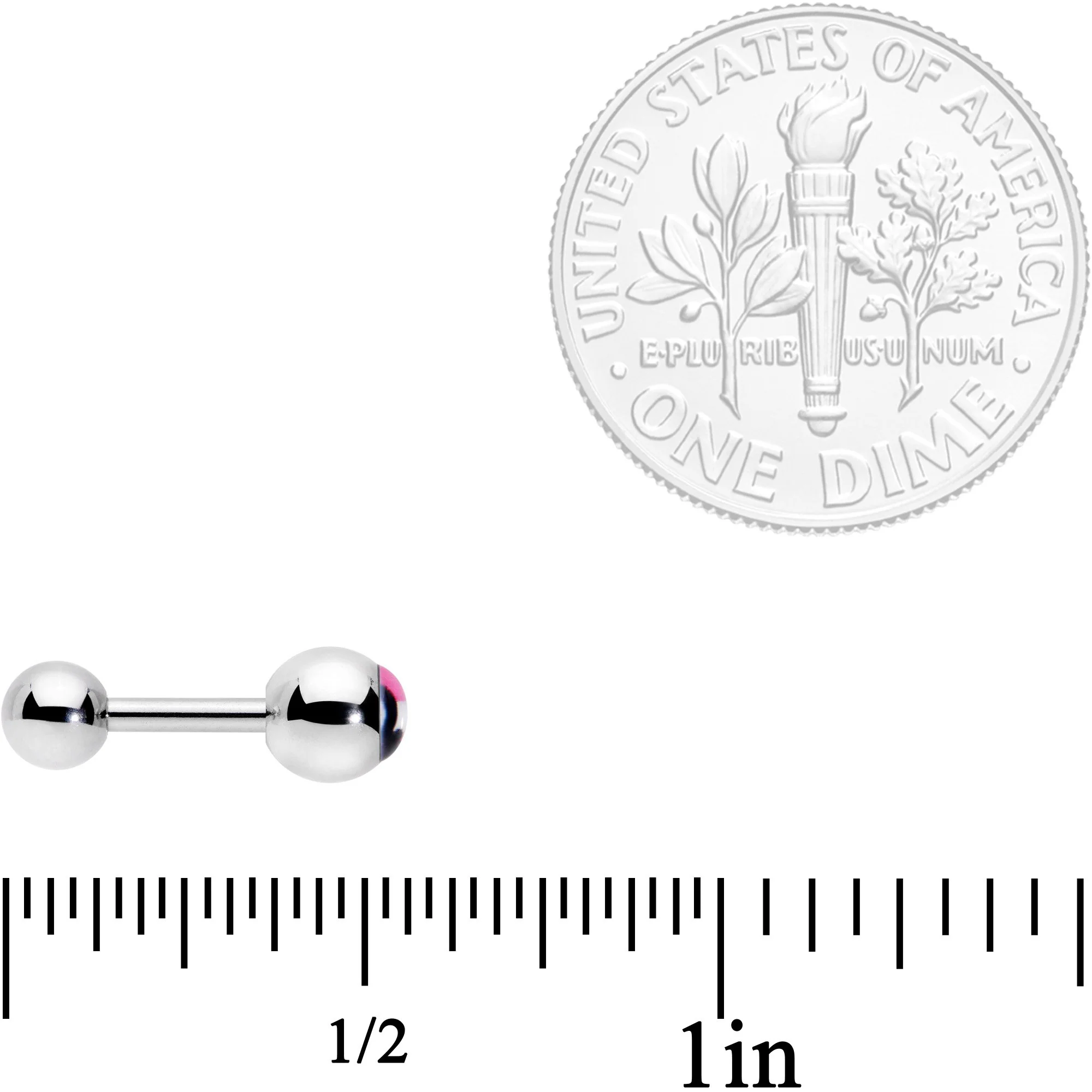 16G 1/4 Pink Blue White Transgender Pride Flag Cartilage Tragus - Image 4