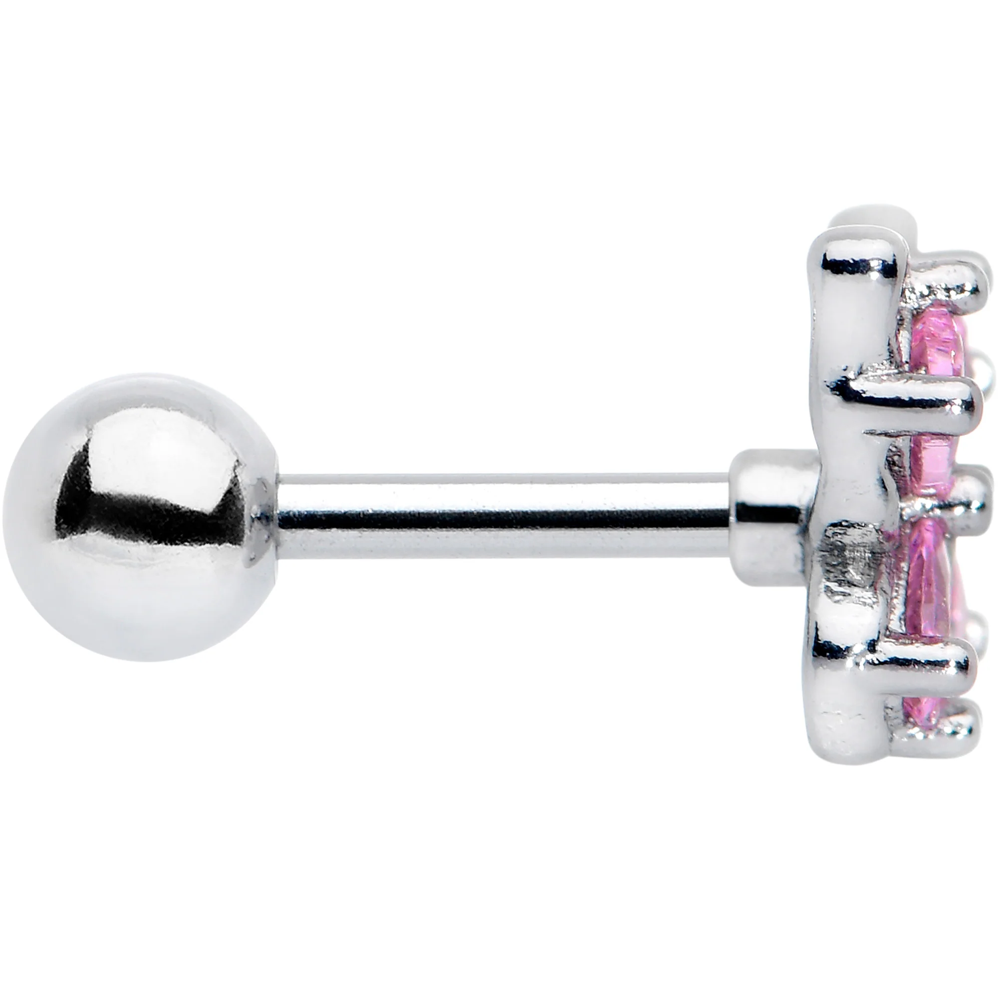 16G 1/4 Pink Gem Butterfly Glory Cartilage Tragus Earring - Image 3