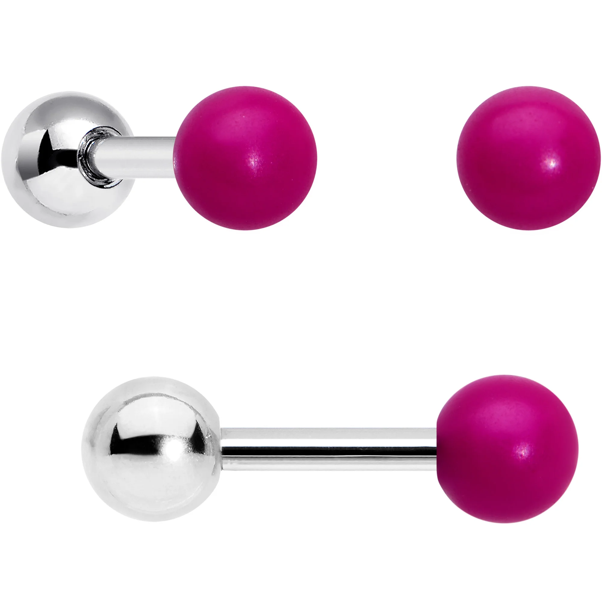 16G 1/4 Pink Gem Spider Witch Halloween Cartilage Tragus Set of 3 - Image 3